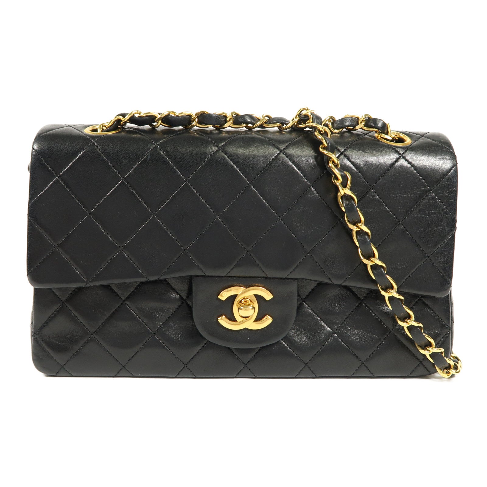 CHANEL 羊皮皮革Classic 23 Vintage金扣鏈帶肩背袋