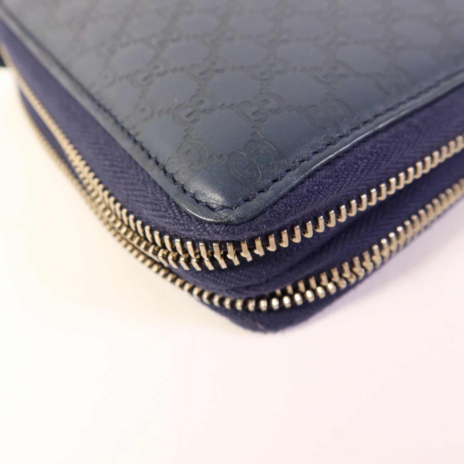 GUCCI 牛皮皮革Guccissima Travel Document Wallet銀扣長錢包