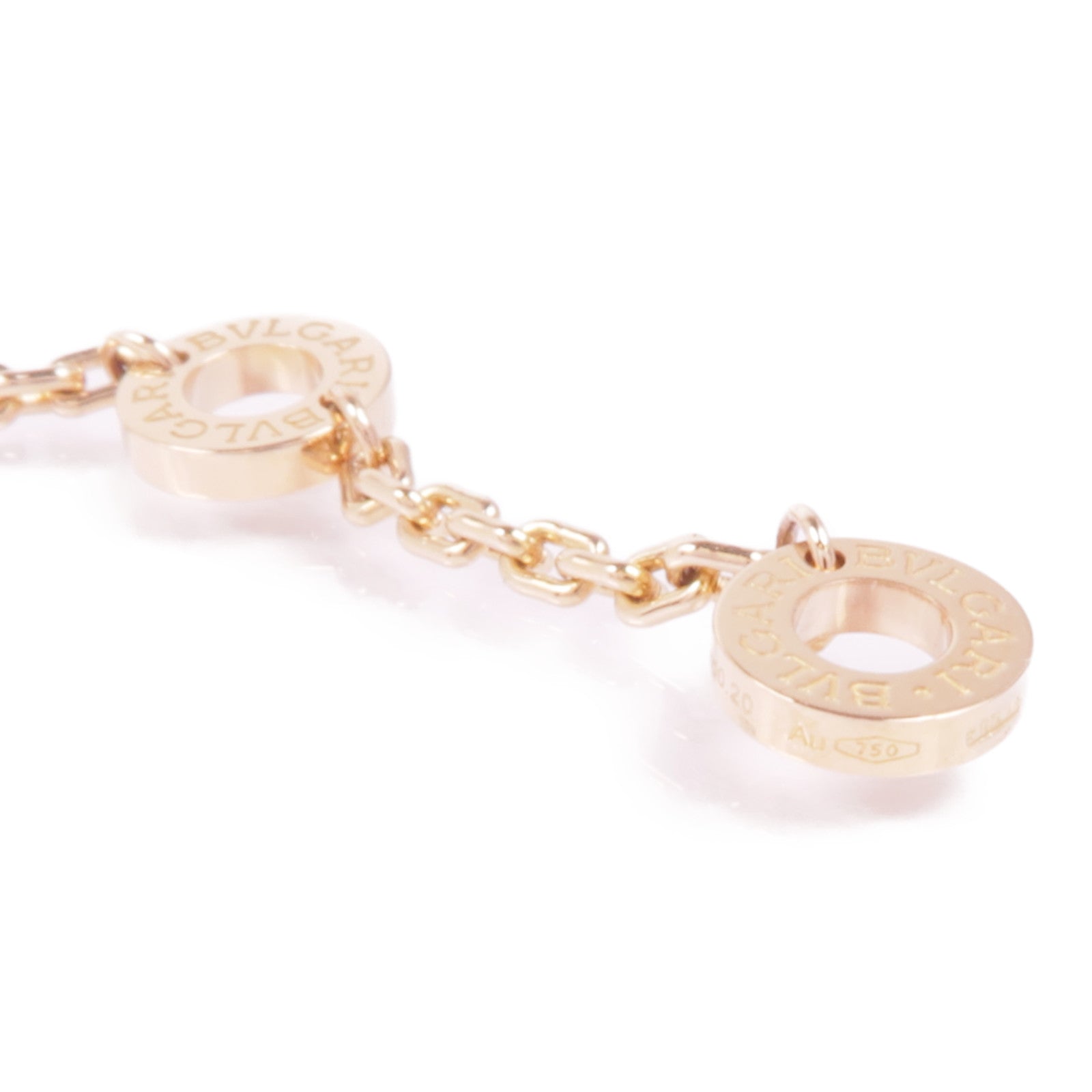 BVLGARI 18K玫瑰金Serpenti Viper Necklace孔雀石/鑽石項鍊
