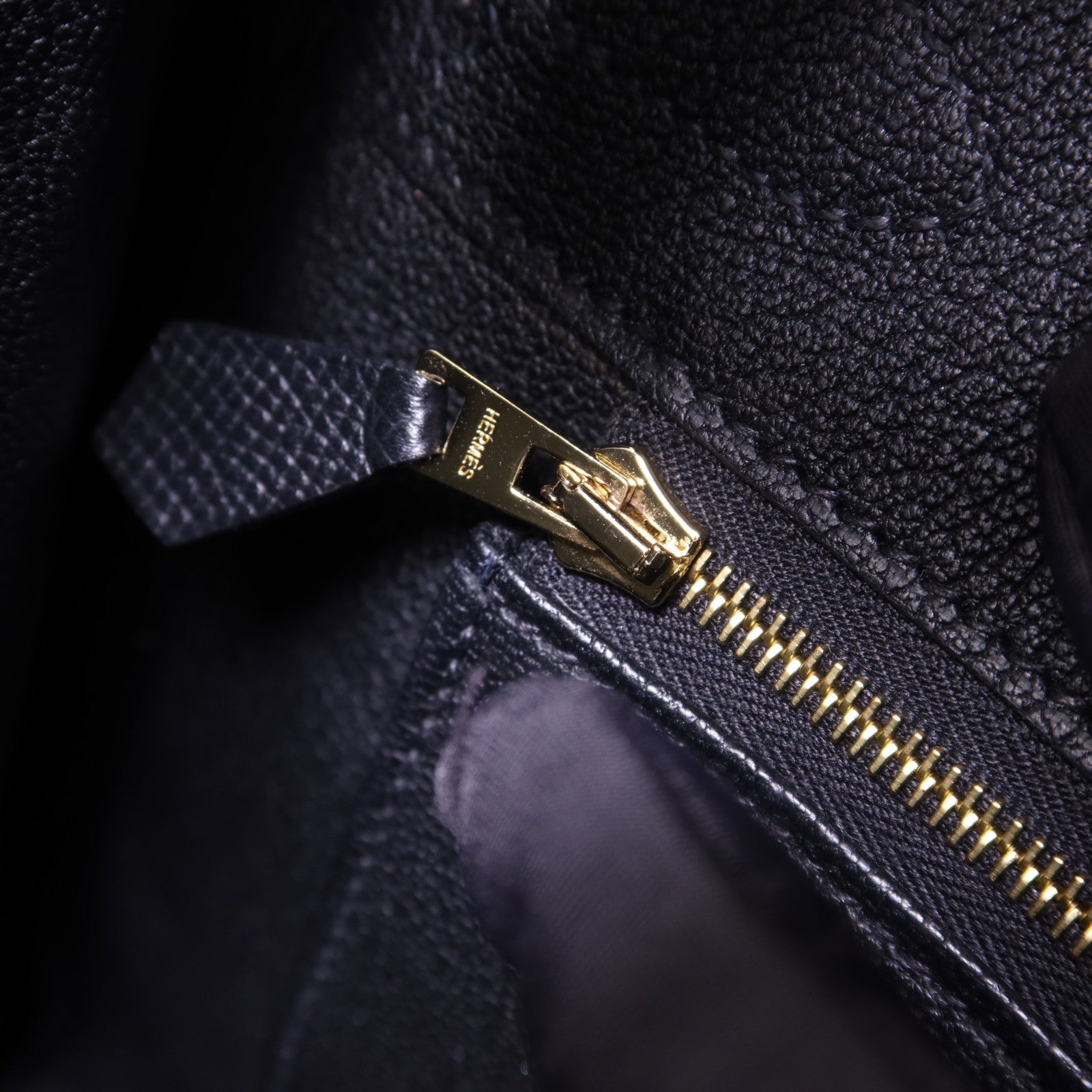 HERMES Epsom皮革Birkin 30金扣手挽袋Noir