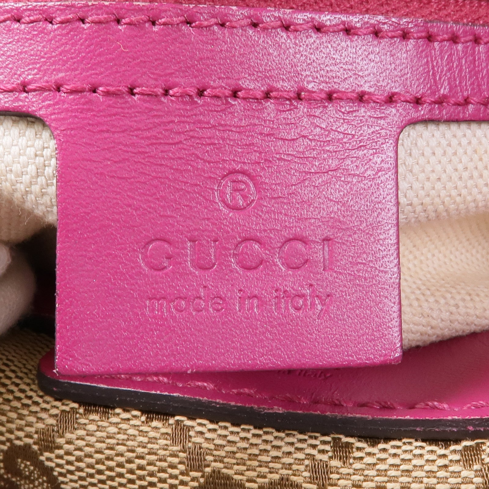GUCCI 帆布2 Way Boston金扣手挽肩背兩用袋