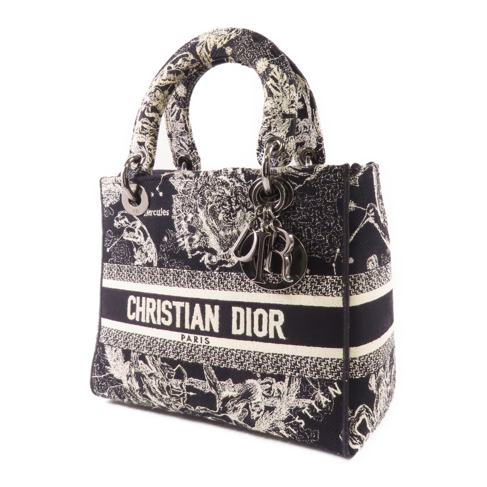 Dior 【激減優惠】帆布Lady D-Lite Medium手挽肩背兩用袋