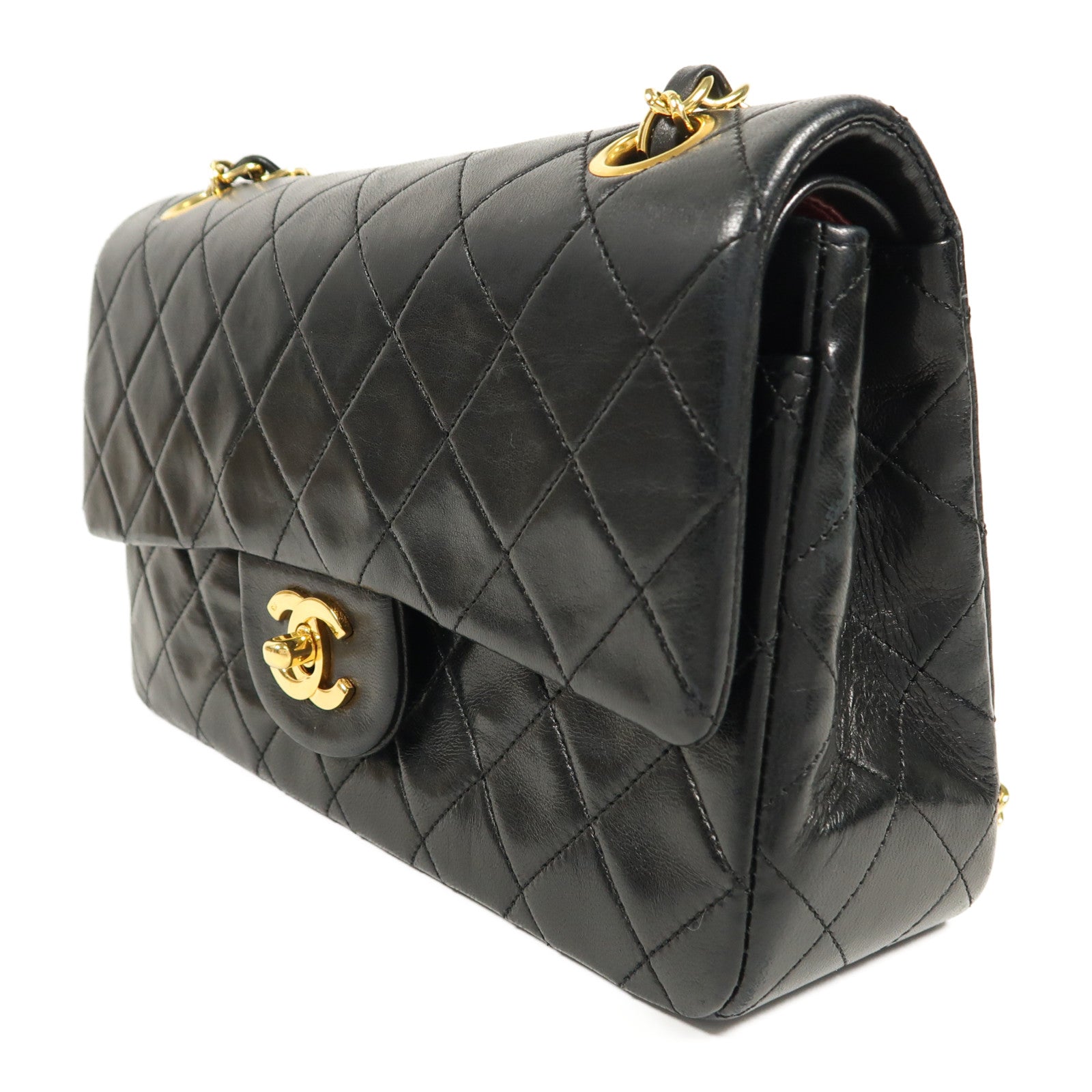 CHANEL 羊皮皮革Classic 23 Vintage金扣鏈帶肩背袋