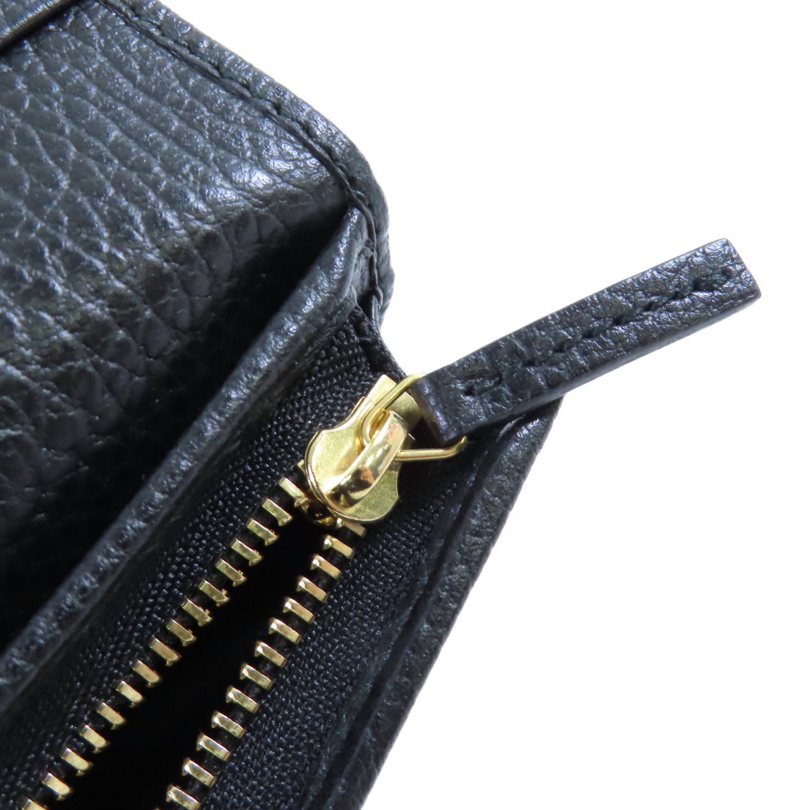 GUCCI 牛皮皮革GG Marmot Wallet金扣短錢包黑色