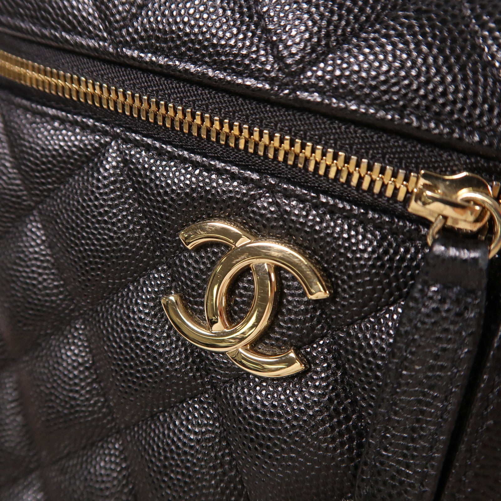 CHANEL 牛皮皮革Vanity Bag金扣手挽肩背兩用袋