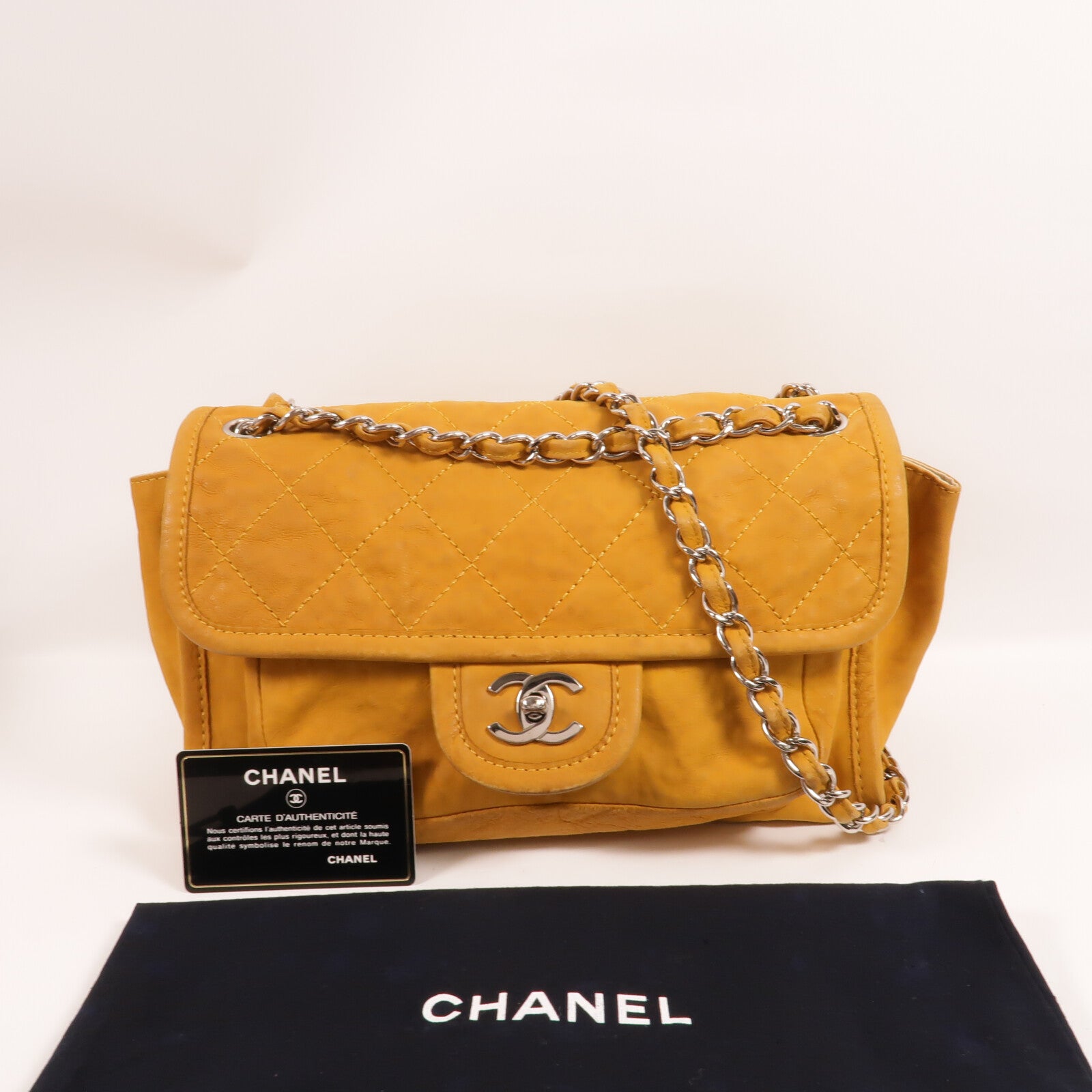 CHANEL 牛皮皮革Chain Shoulder鏈帶肩背袋