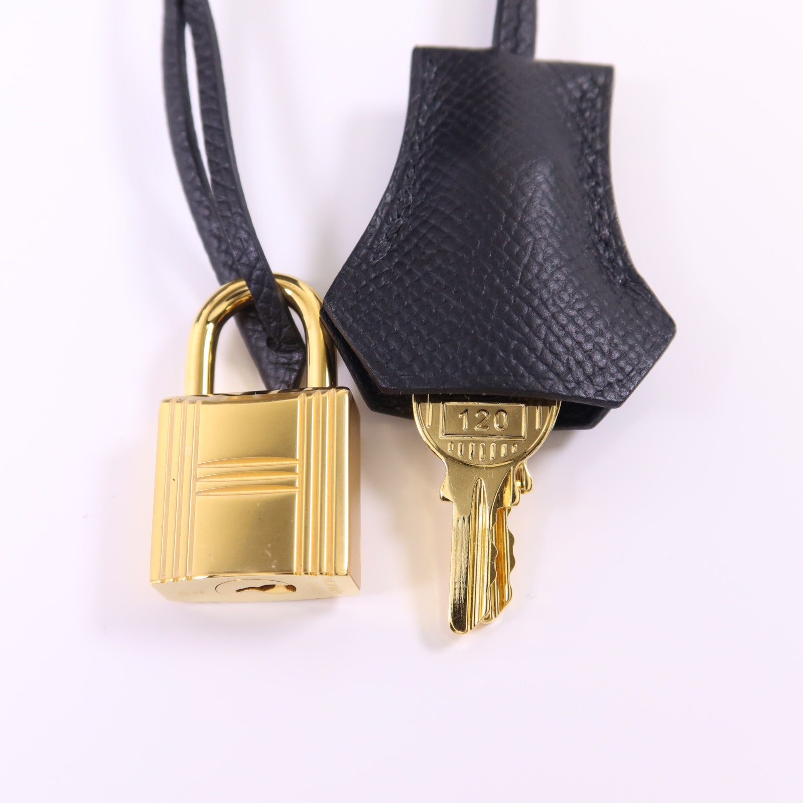 HERMES Epsom皮革Birkin 30金扣手挽袋Noir
