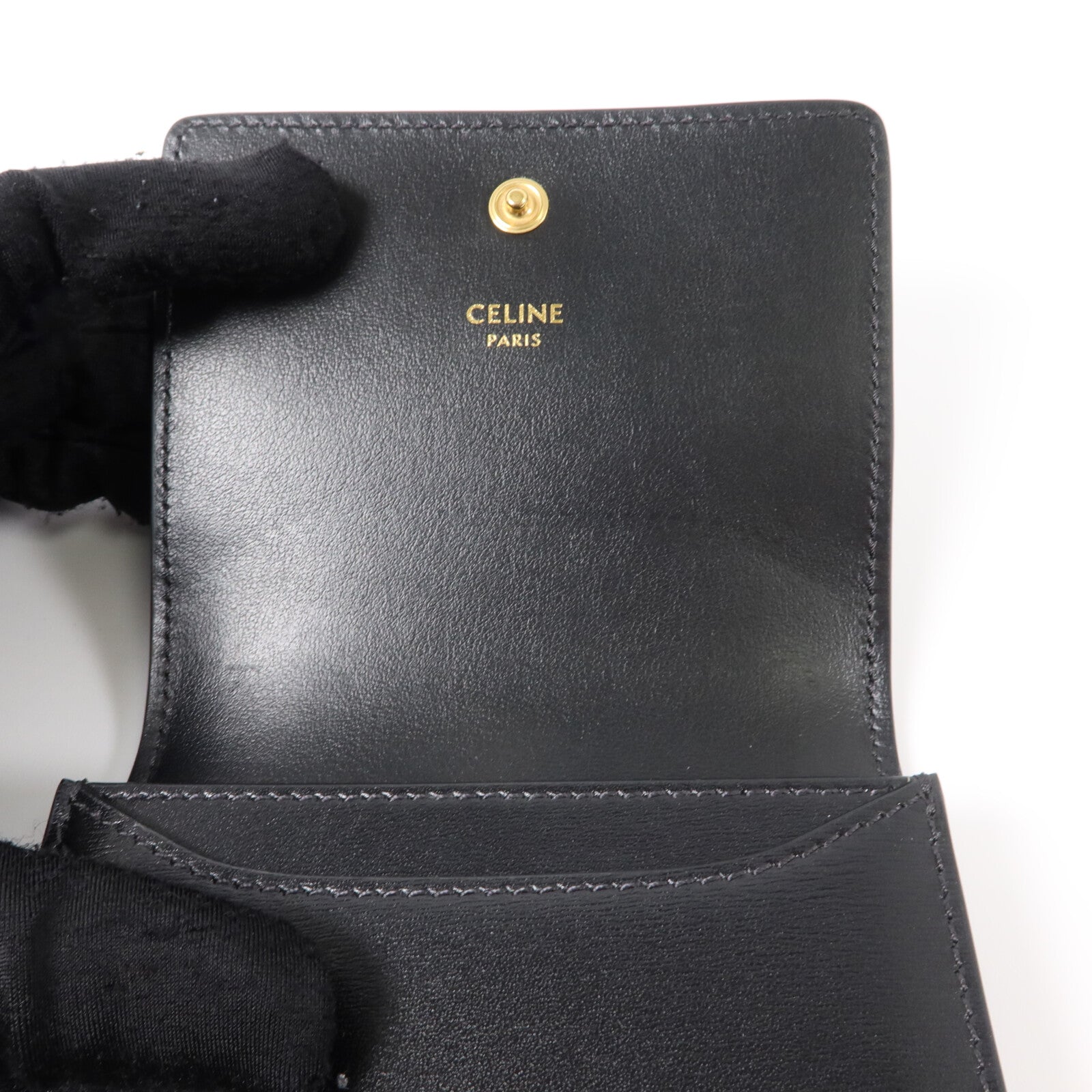 CELINE 牛皮皮革Card Case金扣卡片套