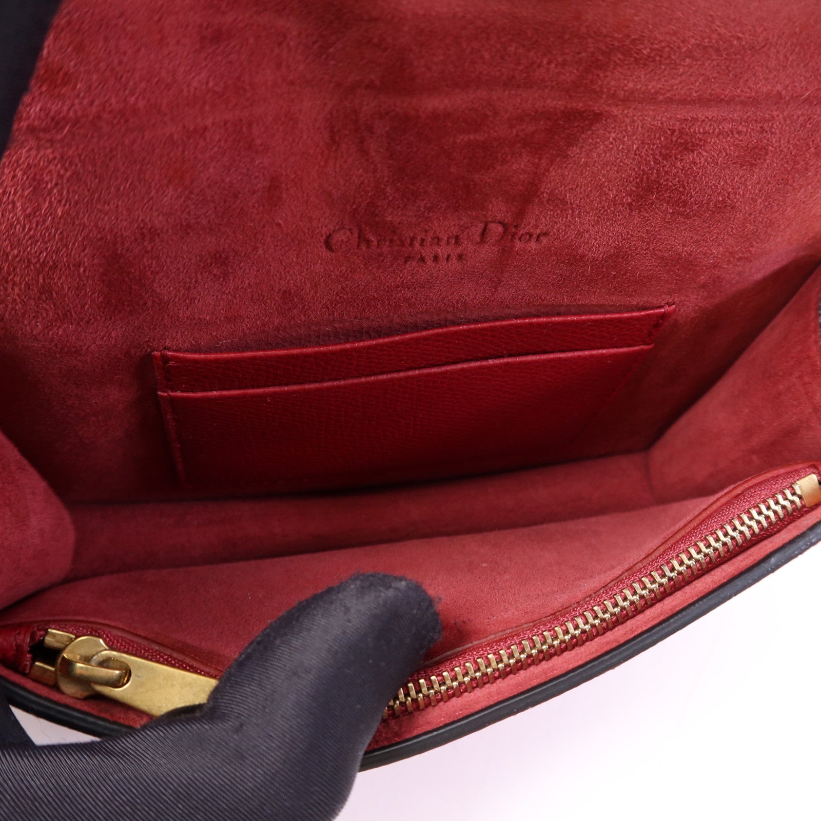Dior 牛皮皮革Saddle Pouch Belt Bag金扣腰包