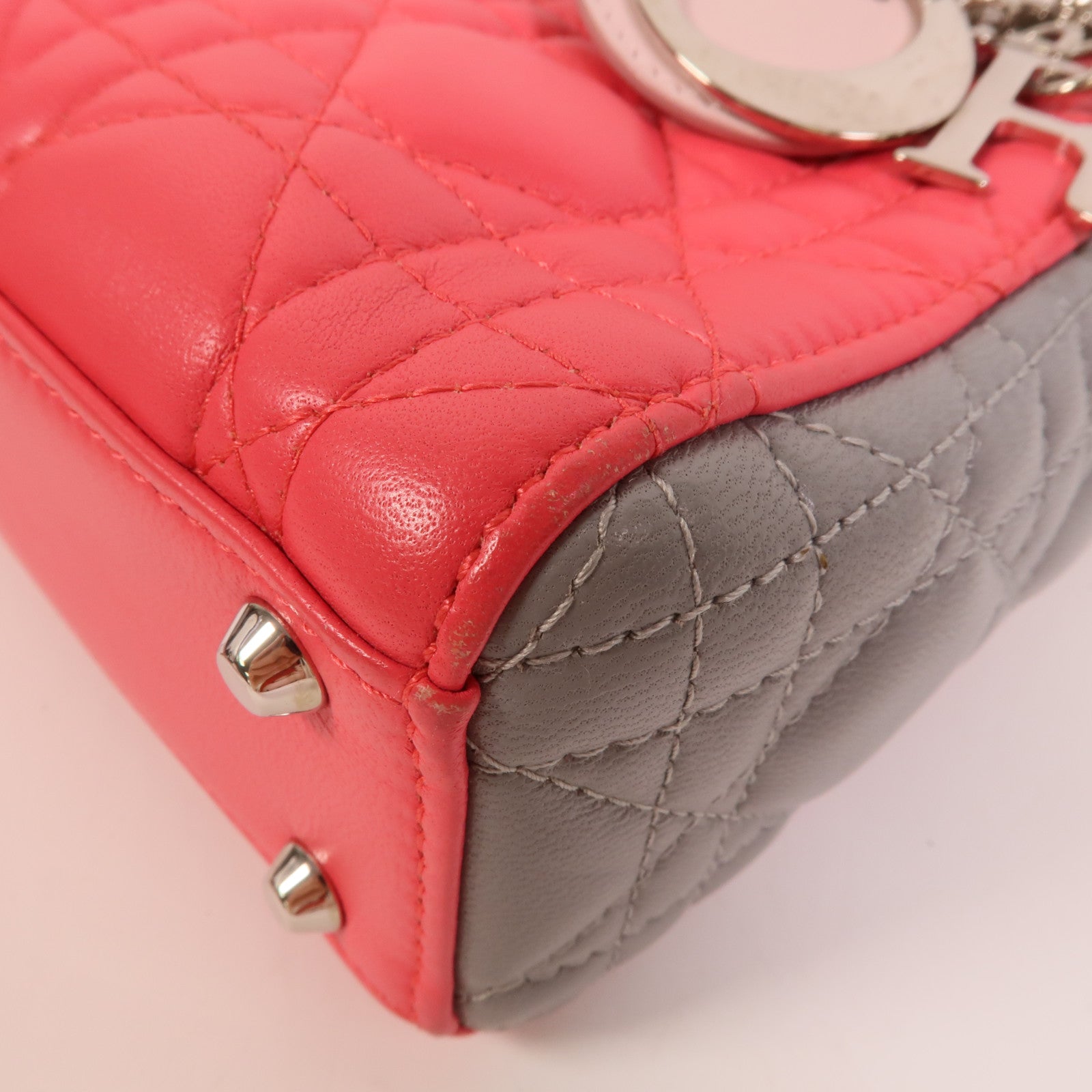 Dior 羊皮皮革Mini Lady Dior手挽肩背兩用袋