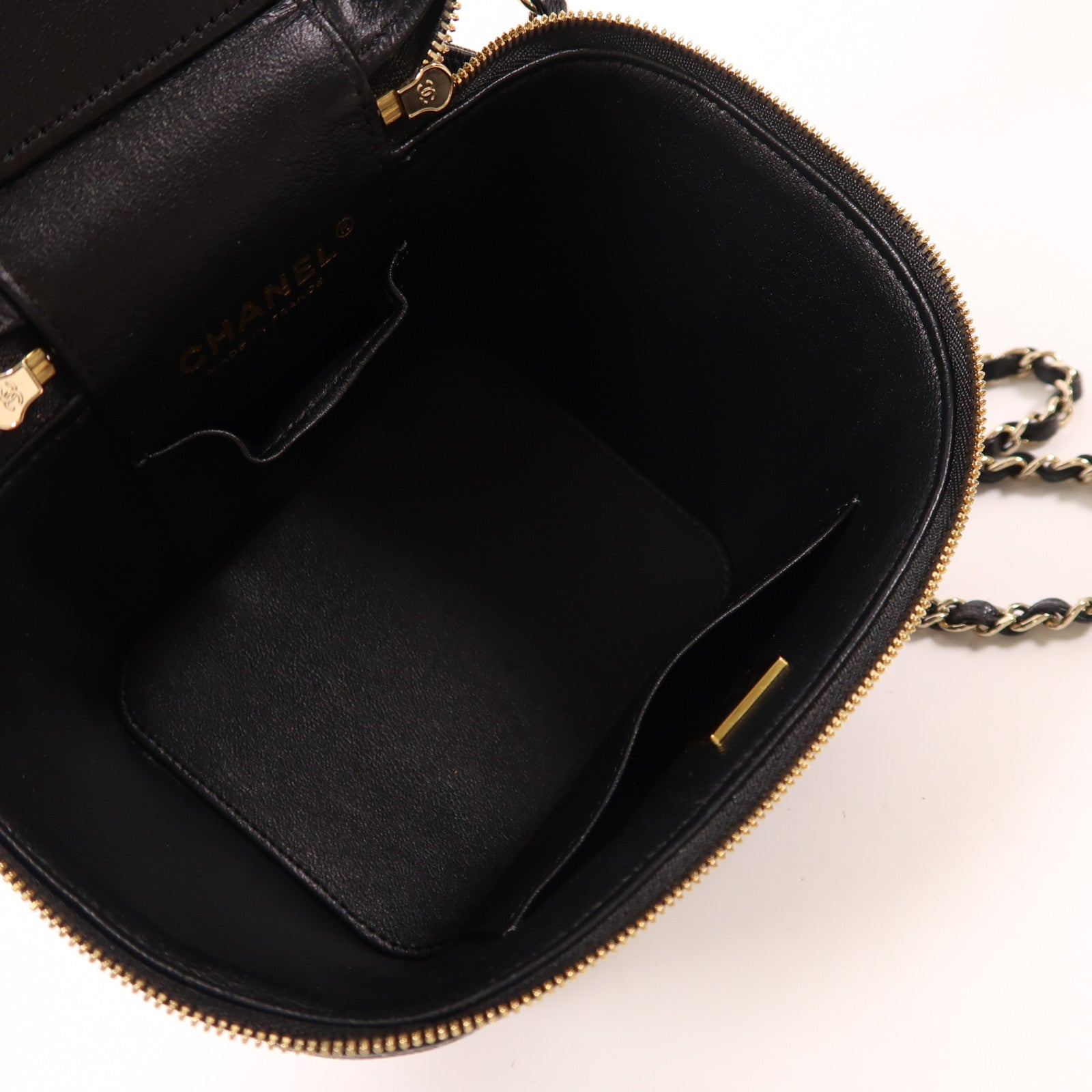 CHANEL 牛皮皮革Vanity Bag金扣手挽肩背兩用袋