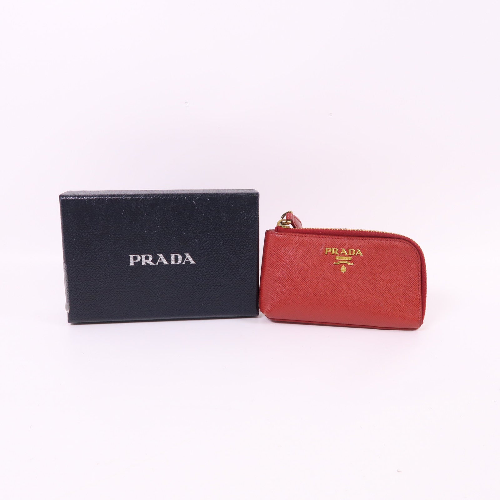 PRADA 皮革Coin Case金扣零錢包