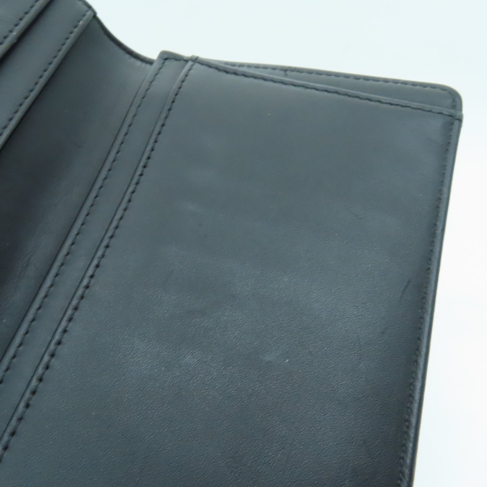CHANEL 【激減優惠】菱格塗層皮革Boy Long Wallet銀扣長錢包黑色