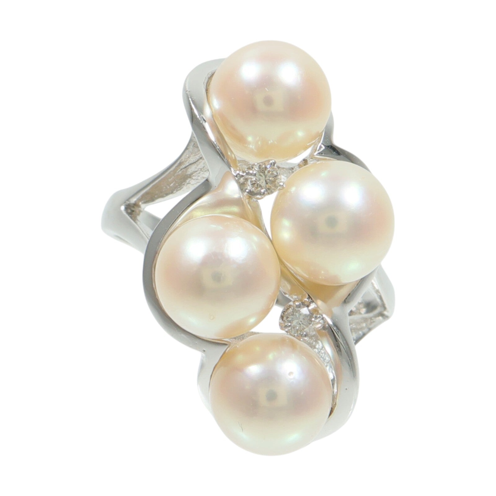 JEWELRY 18K白金Pearl Diamond Ring