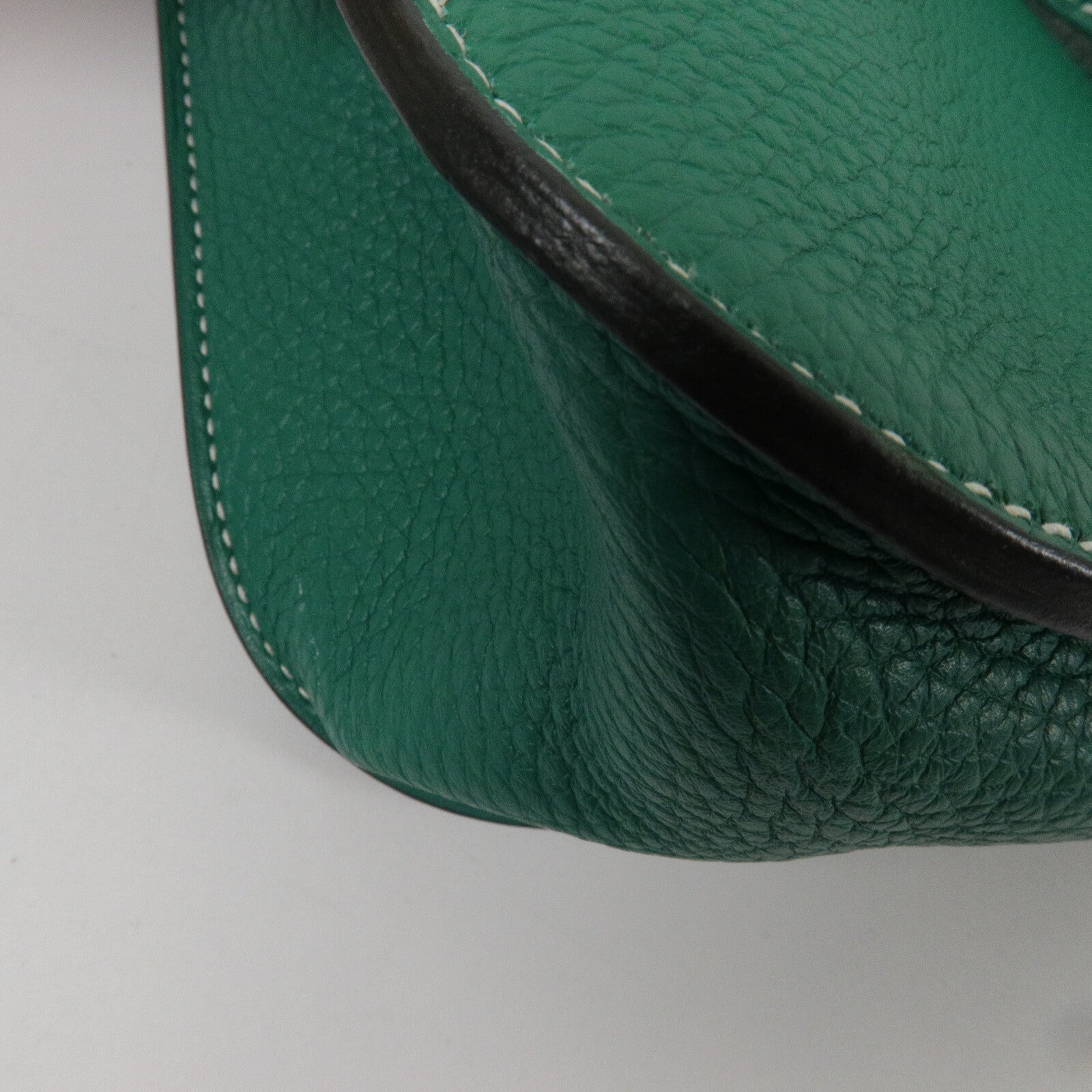 HERMES Clemence皮革Halzan 31手挽肩背兩用袋Menthe