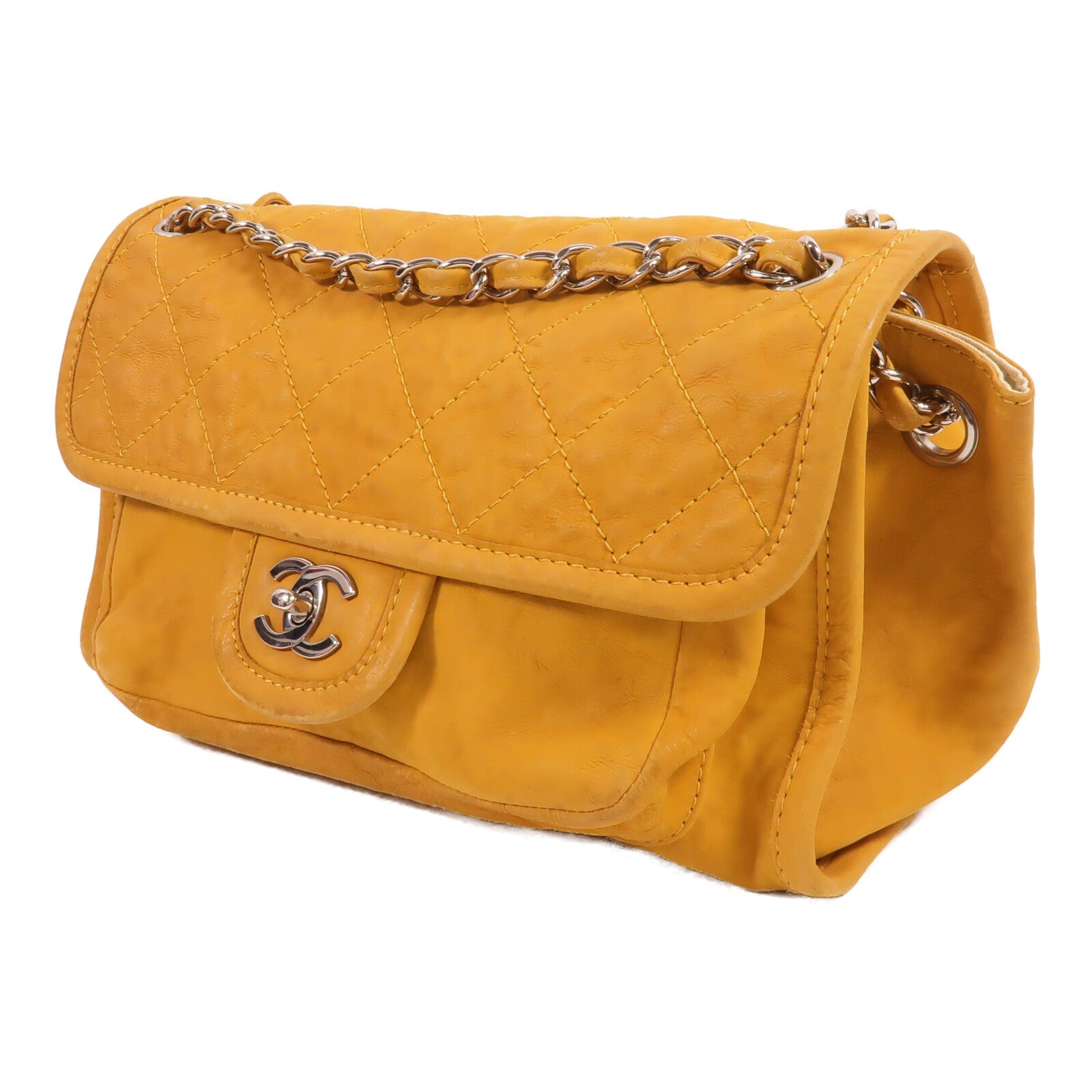 CHANEL 牛皮皮革Chain Shoulder鏈帶肩背袋