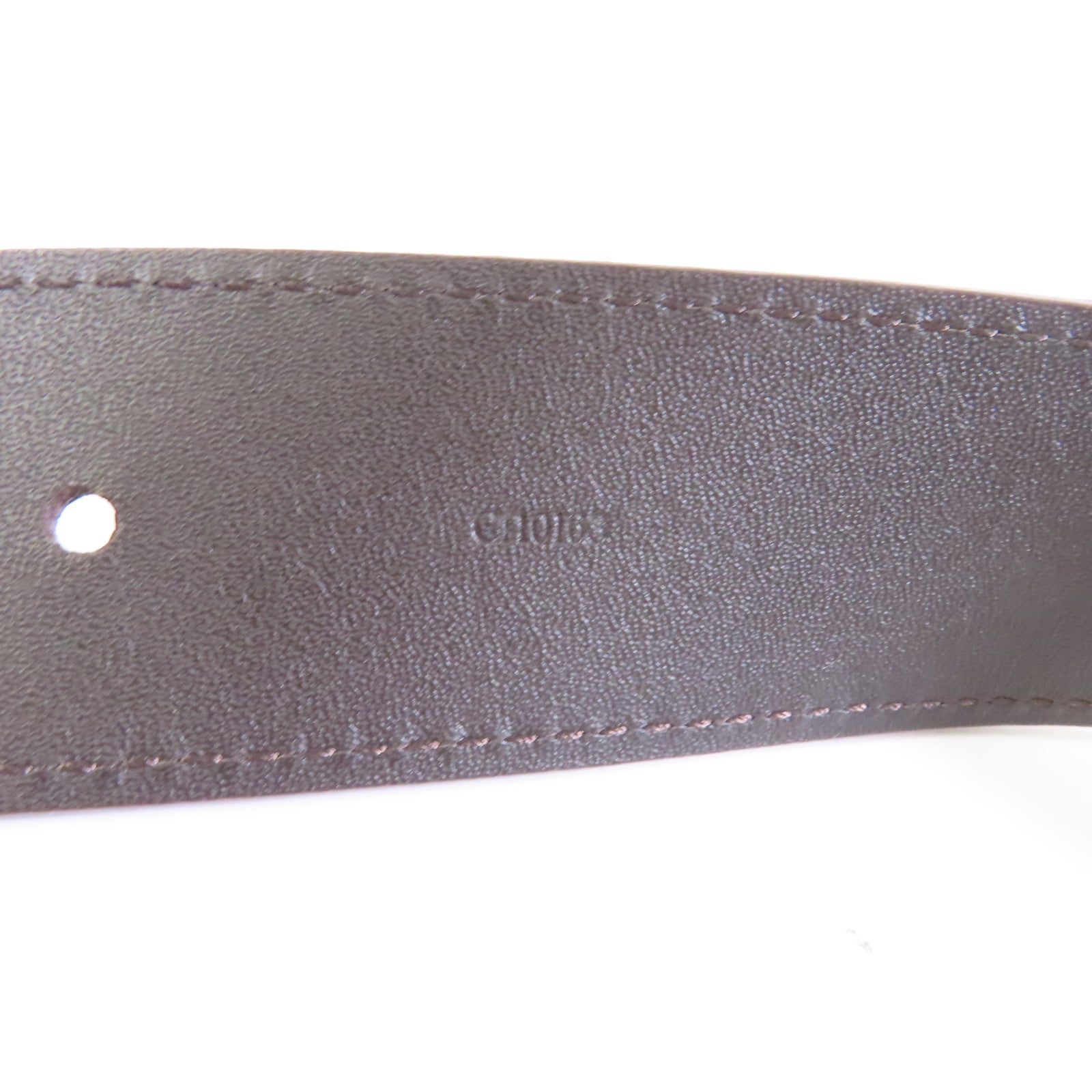 LOUIS VUITTON Taiga Belt 85cm 銀扣灰色