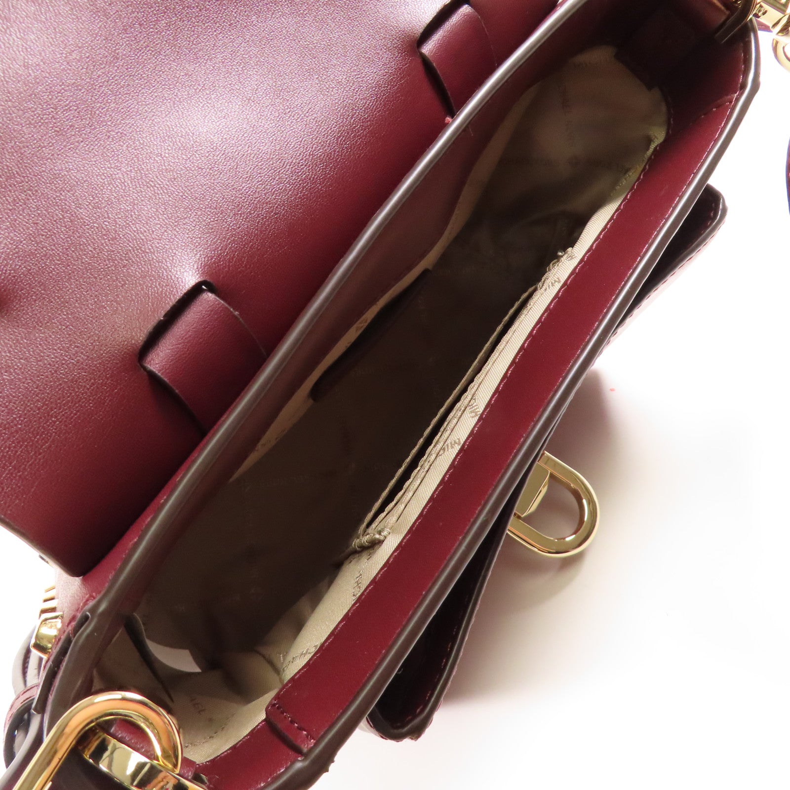 Michael Kors 牛皮皮革Mini Manhattan Bag金扣手挽肩背兩用袋