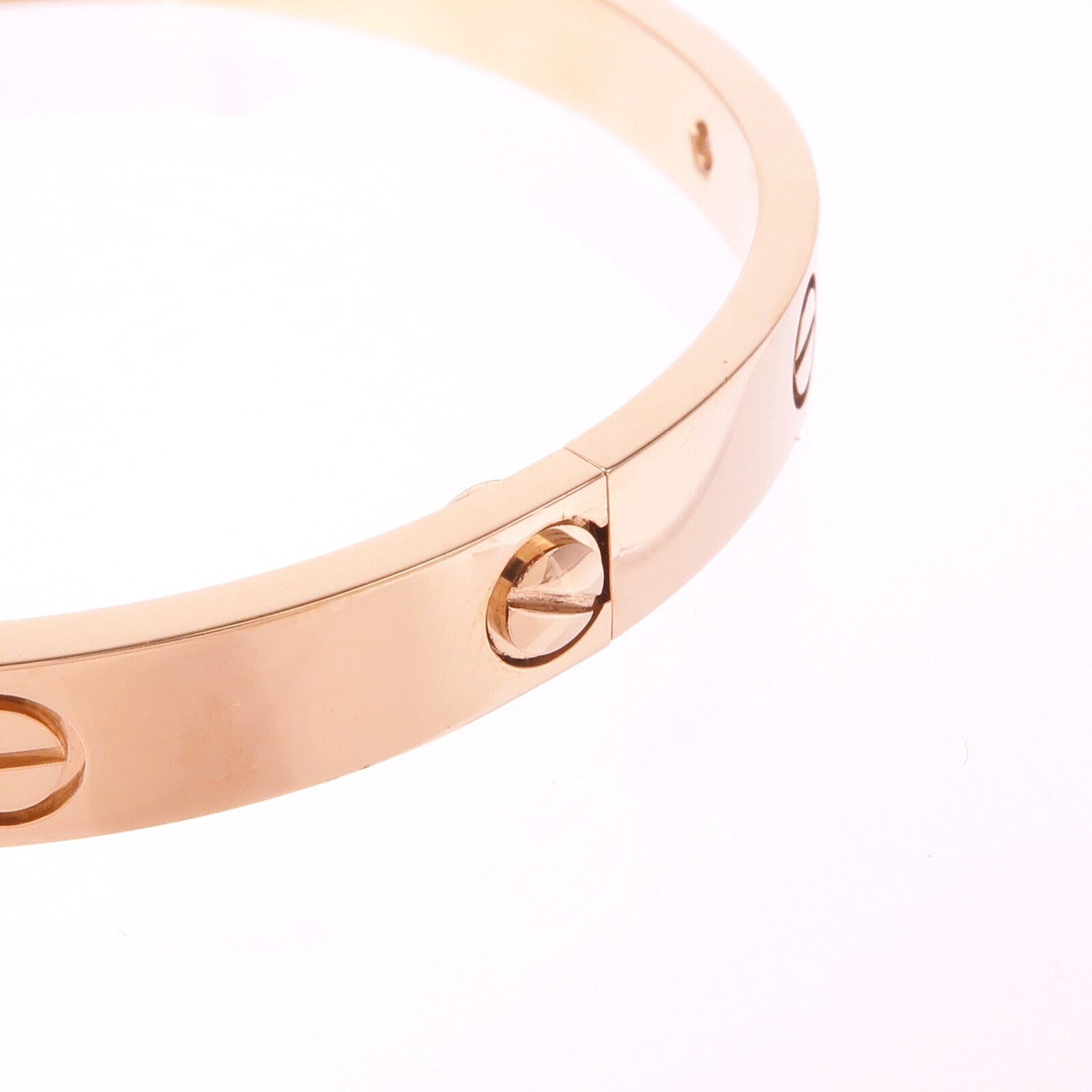 CARTIER 18K玫瑰金Love Bracelet 4 Diamonds鑽石手鐲Cartier#18