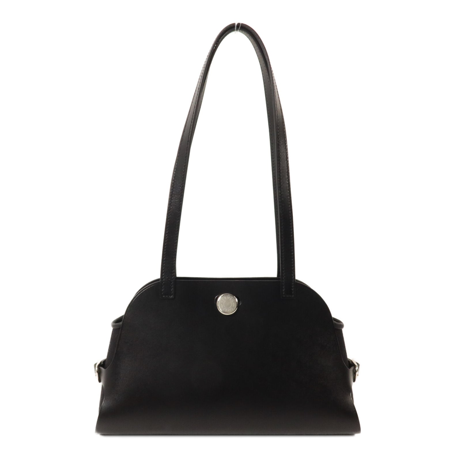 HERMES Hunter皮革/帆布Tablier Sellier手挽袋Noir