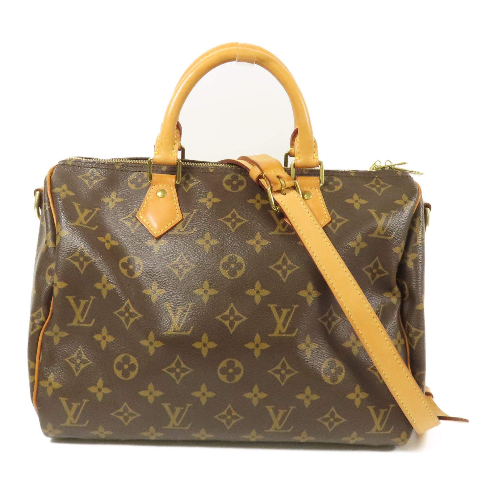 LOUIS VUITTON Monogram Speedy Bandouliere 30金扣手挽肩背兩用袋