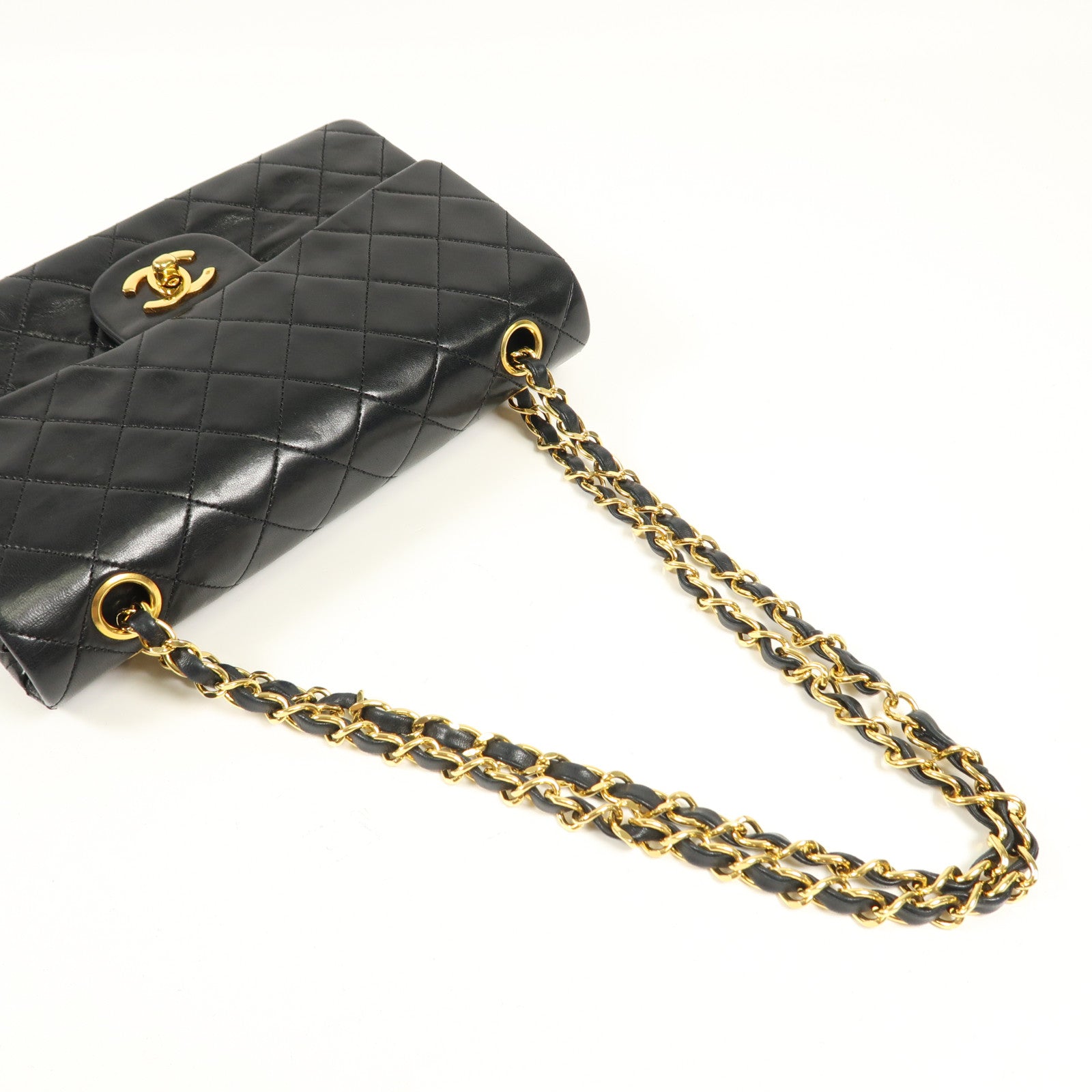CHANEL 羊皮皮革Classic 23 Vintage金扣鏈帶肩背袋