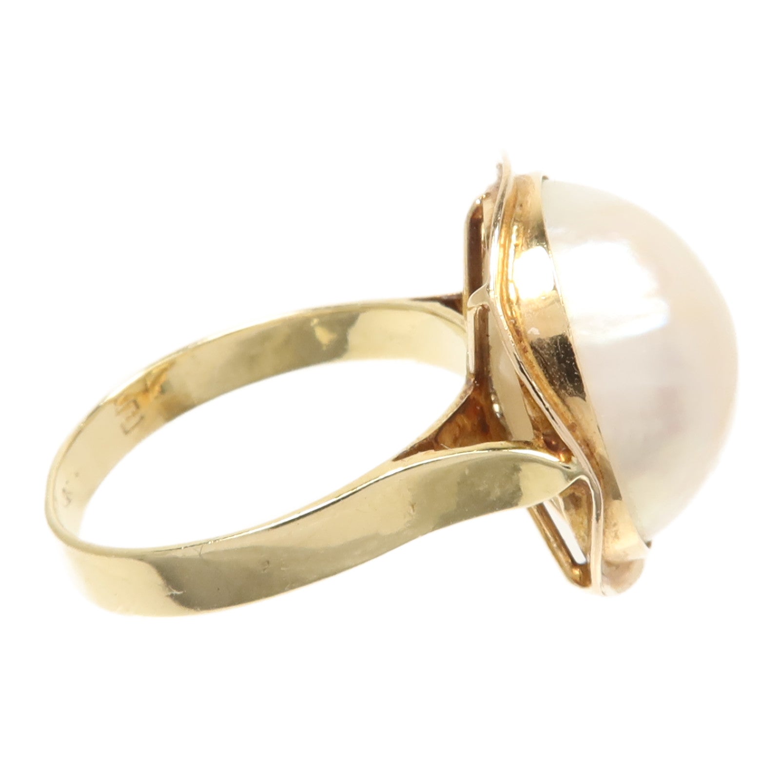 JEWELRY 14K黃金Pearl Ring珍珠戒指US#6.25