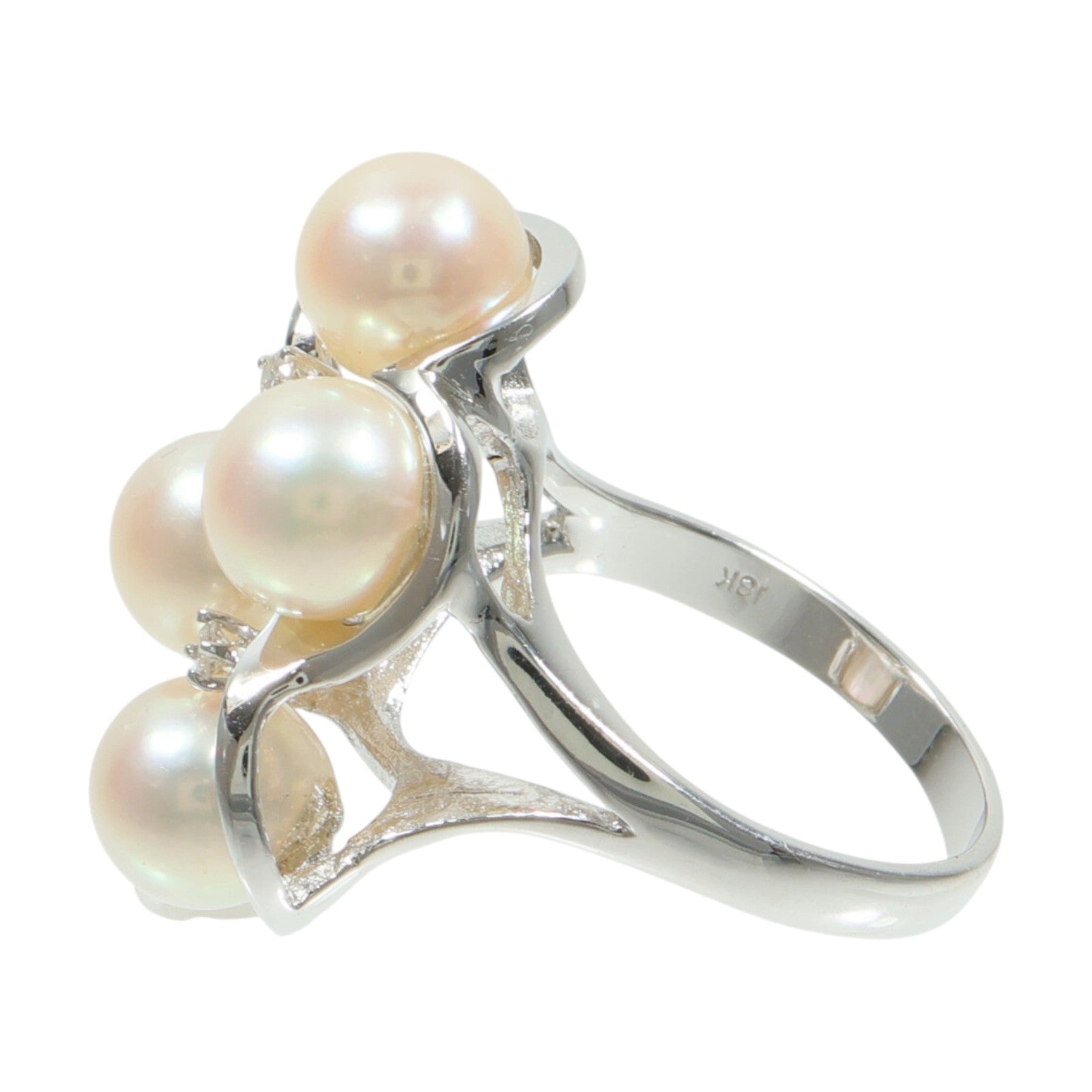 JEWELRY 18K白金Pearl Diamond Ring
