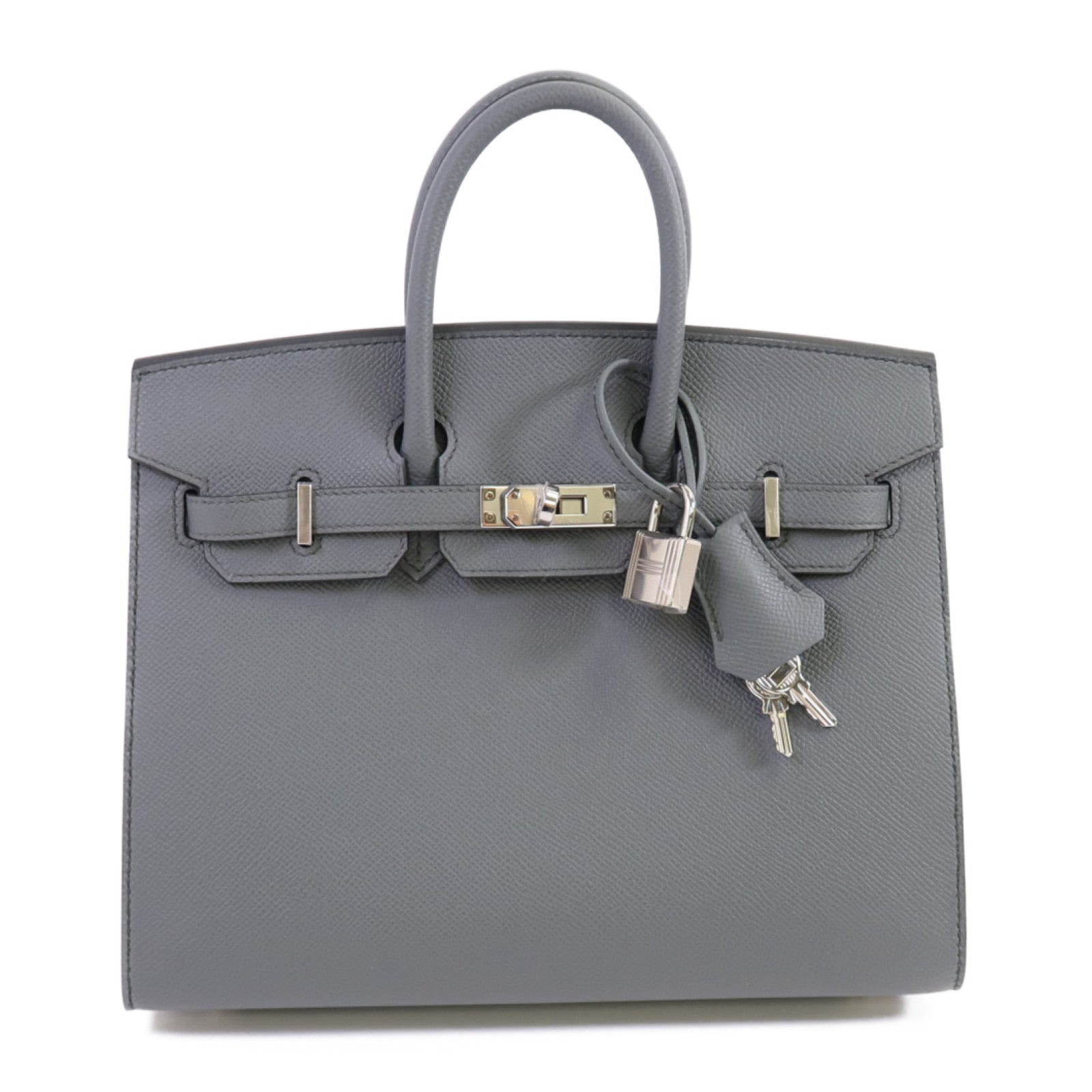 HERMES Epsom皮革Birkin Sellier 25銀扣手挽袋