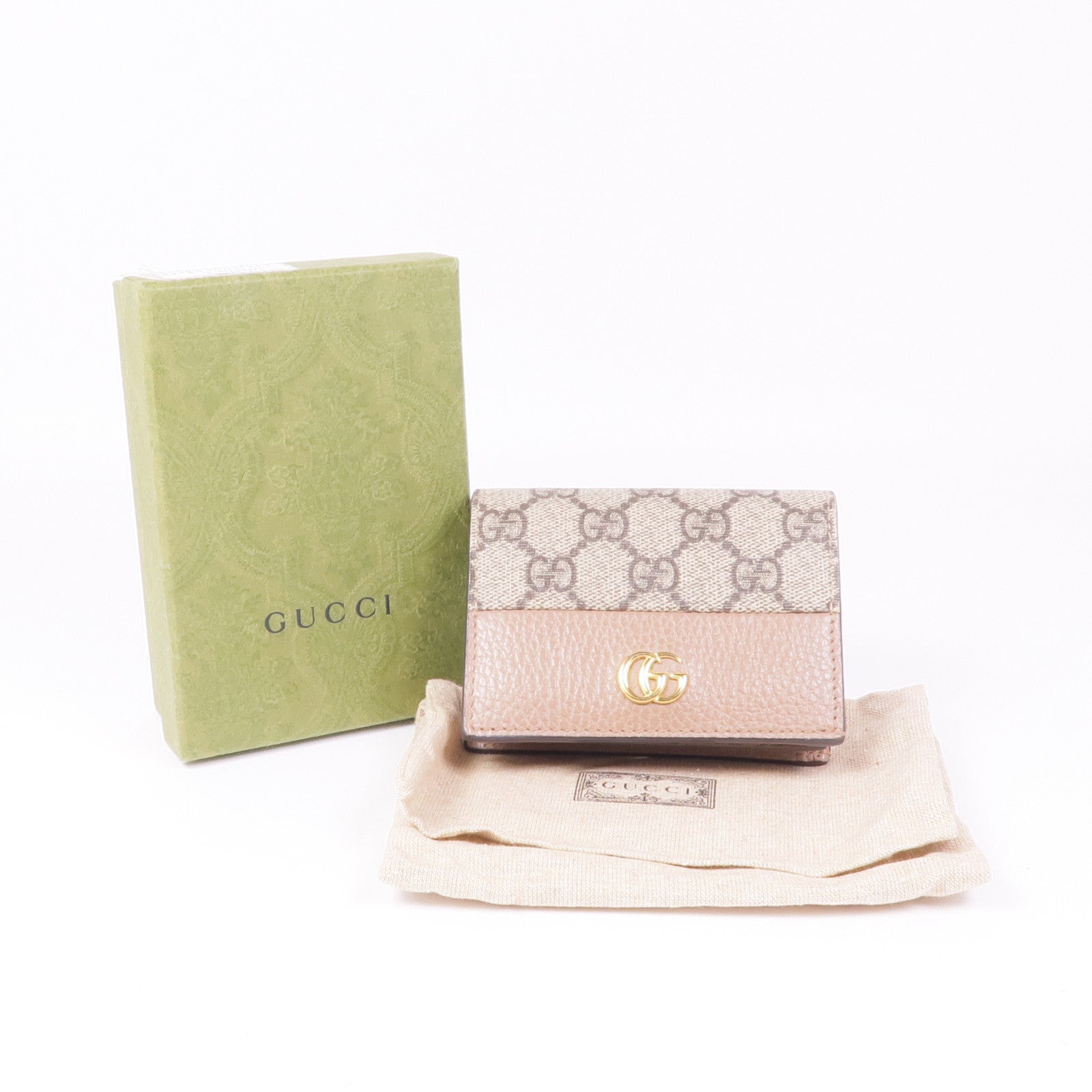 GUCCI 塗層帆布Wallet金扣錢包