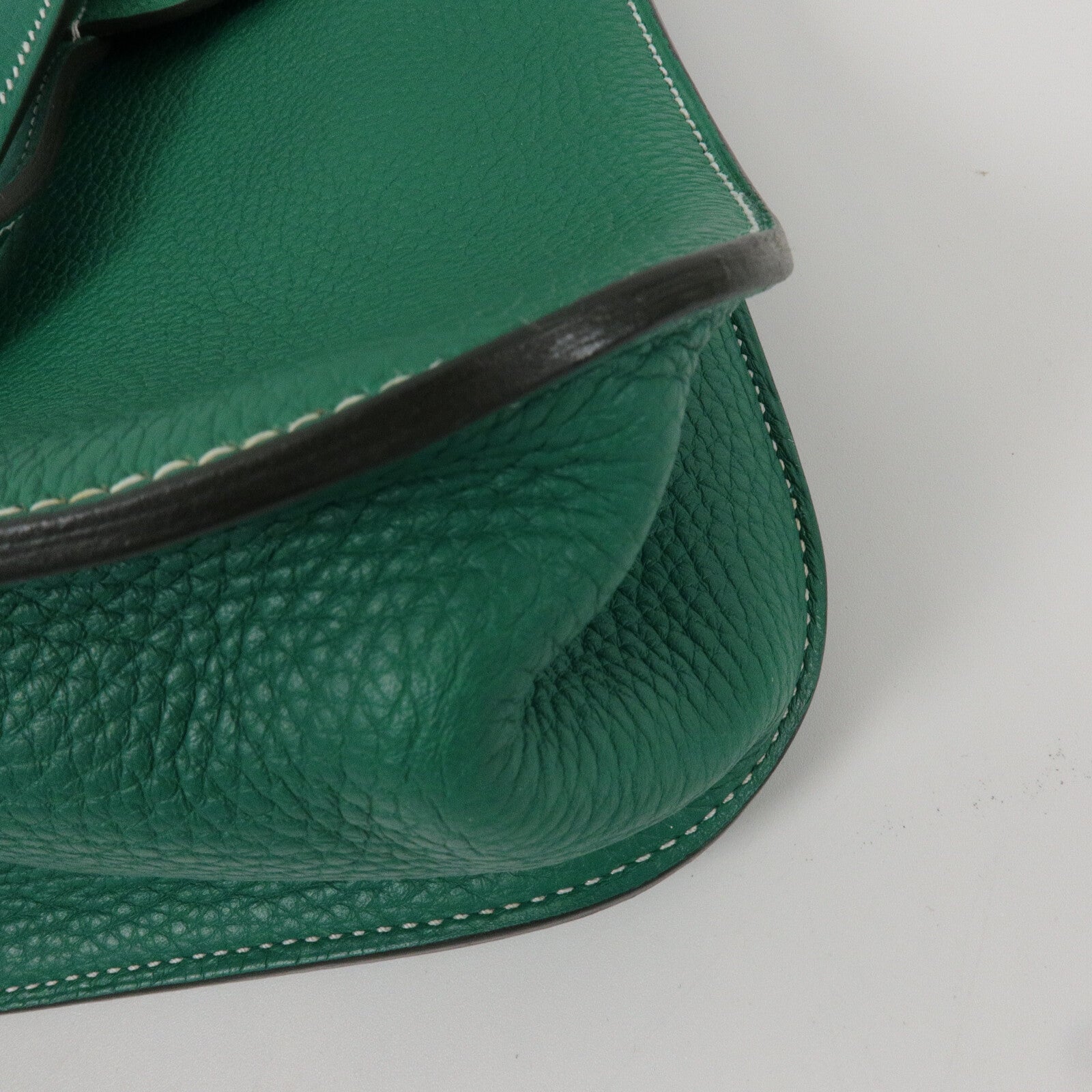 HERMES Clemence皮革Halzan 31手挽肩背兩用袋Menthe
