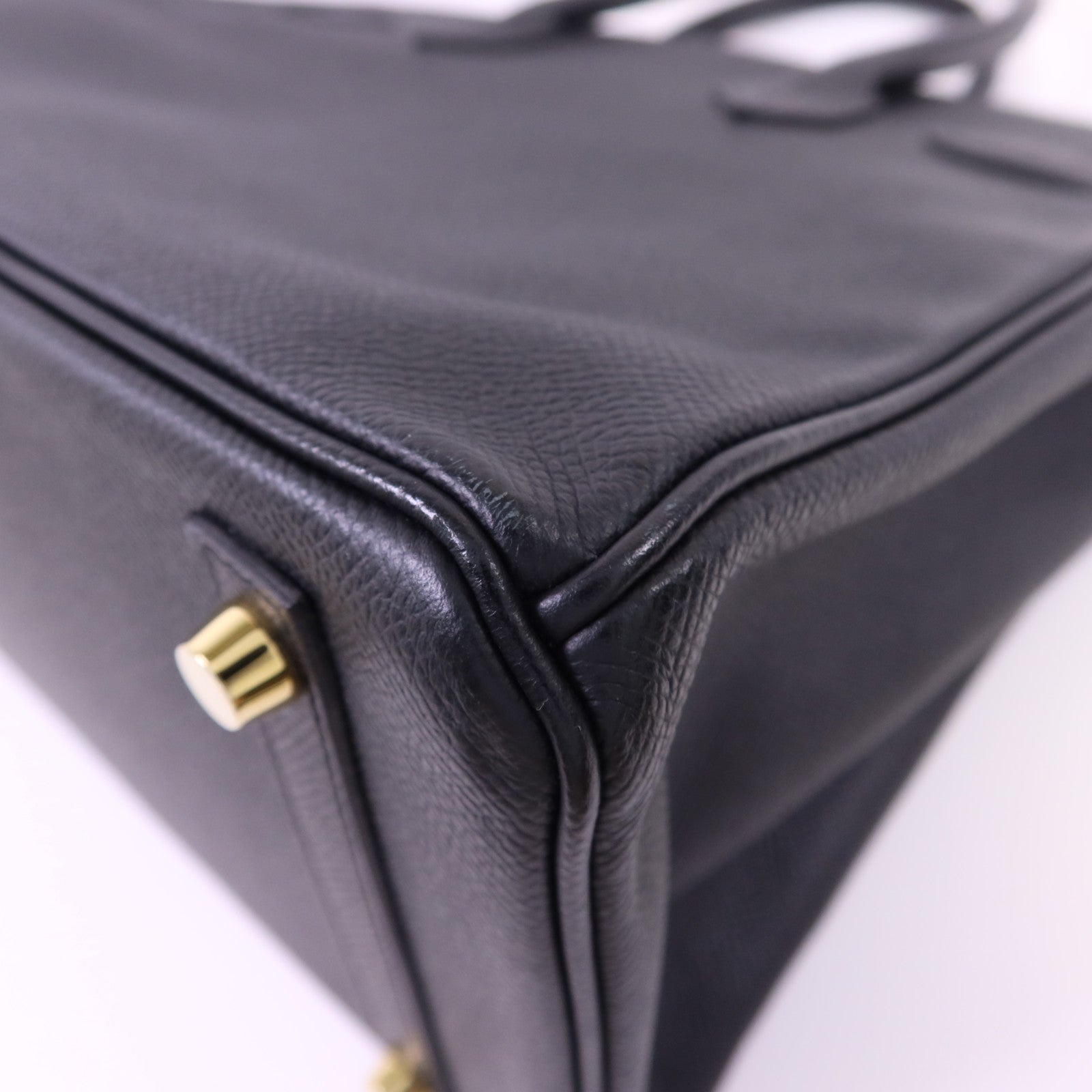 HERMES Epsom皮革Birkin 30金扣手挽袋Noir