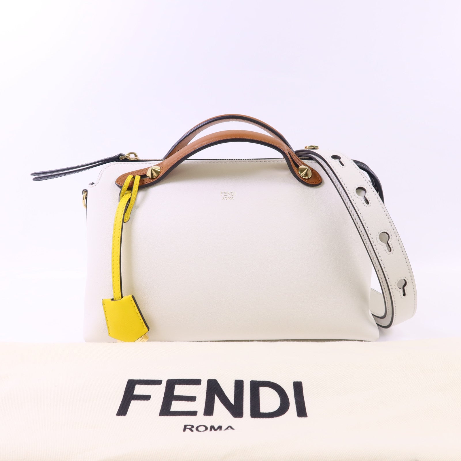 FENDI 【激減優惠】牛皮皮革By The Way金扣手挽肩背兩用袋