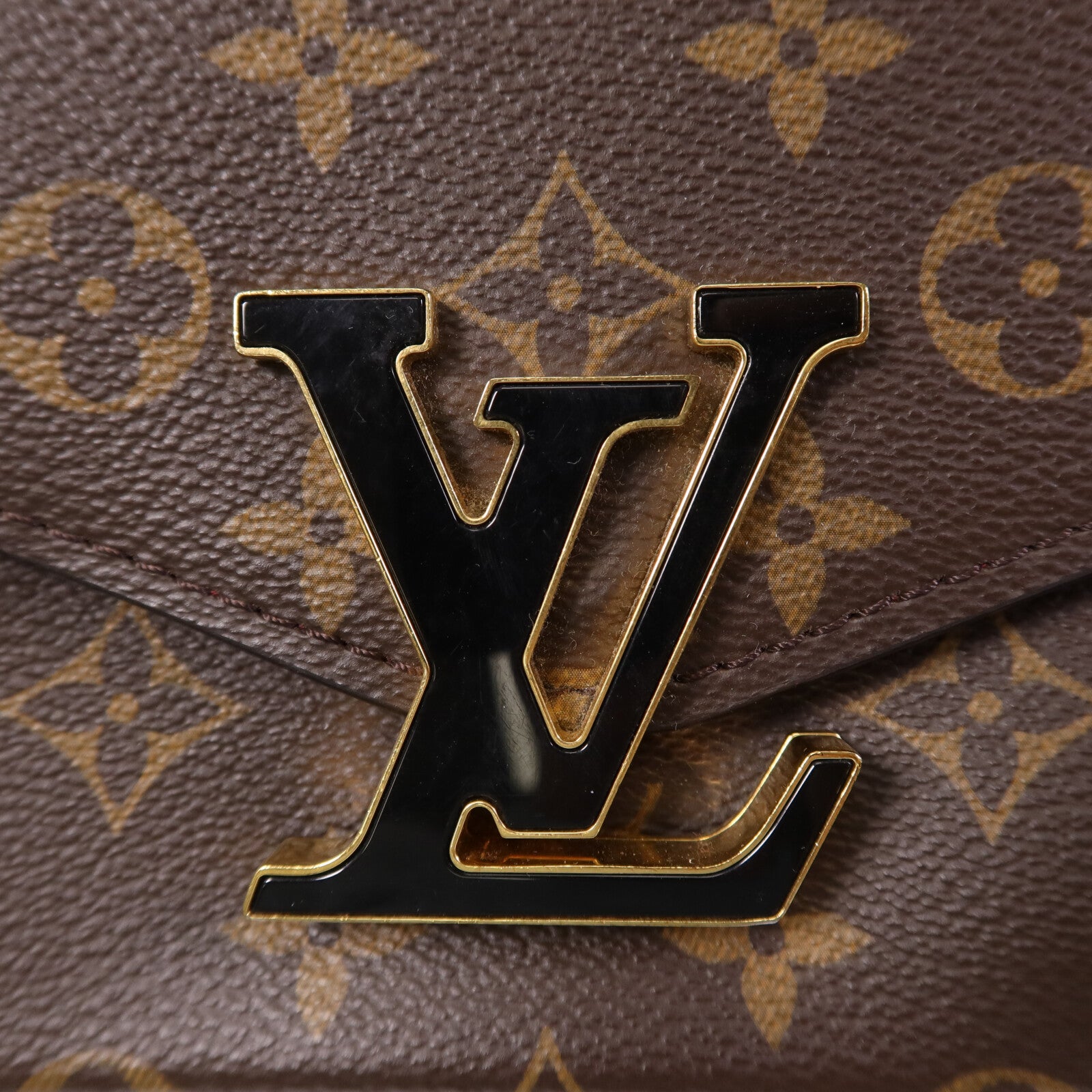 LOUIS VUITTON Monogram Passy金扣鏈帶肩背袋