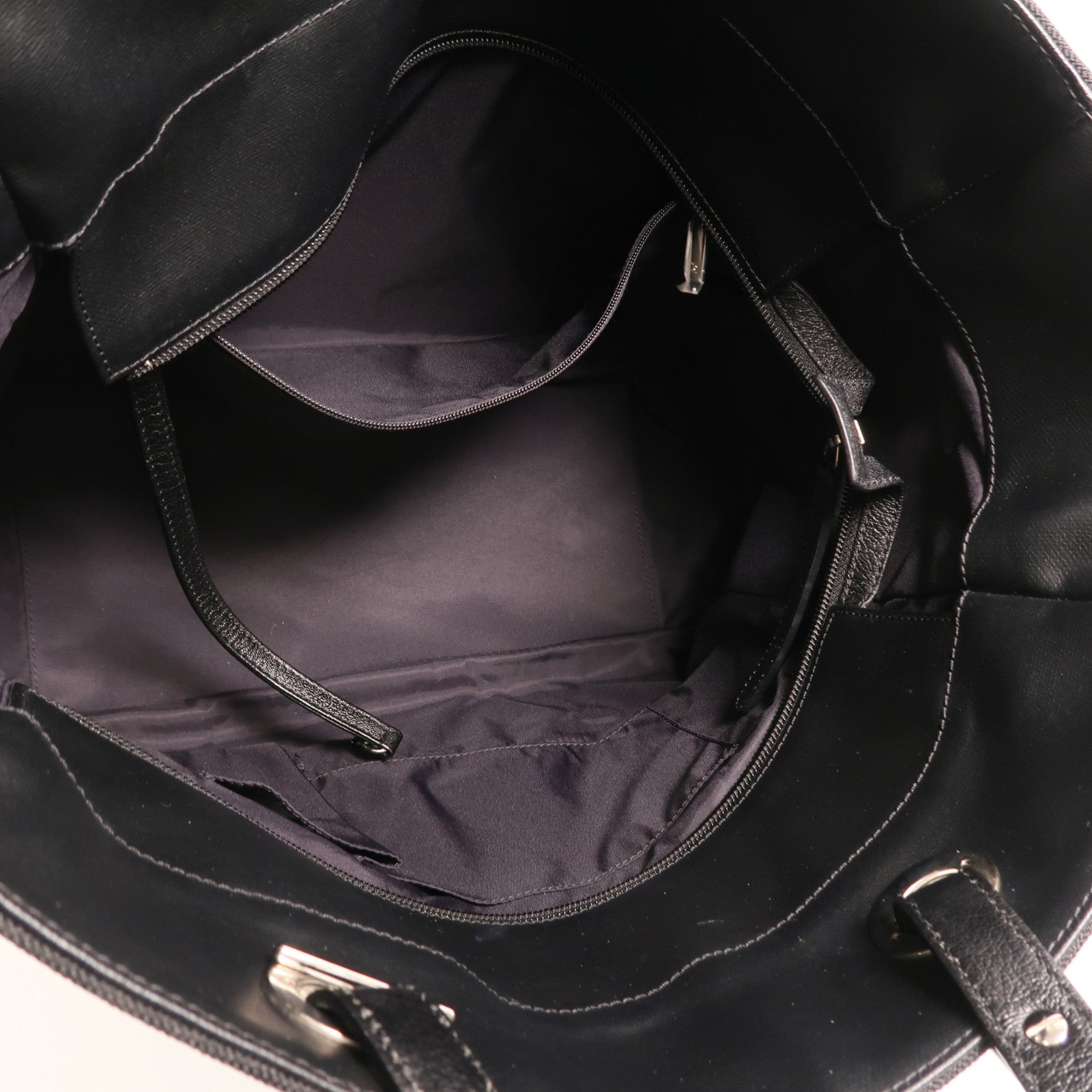 CHANEL 尼龍/帆布Tote Bag銀扣手挽袋