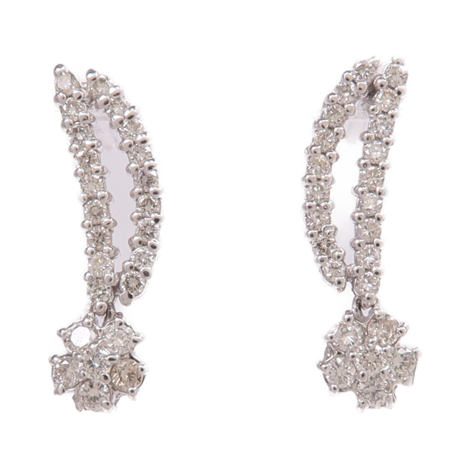 JEWELRY 18K白金Diamond Earrings鑽石耳環