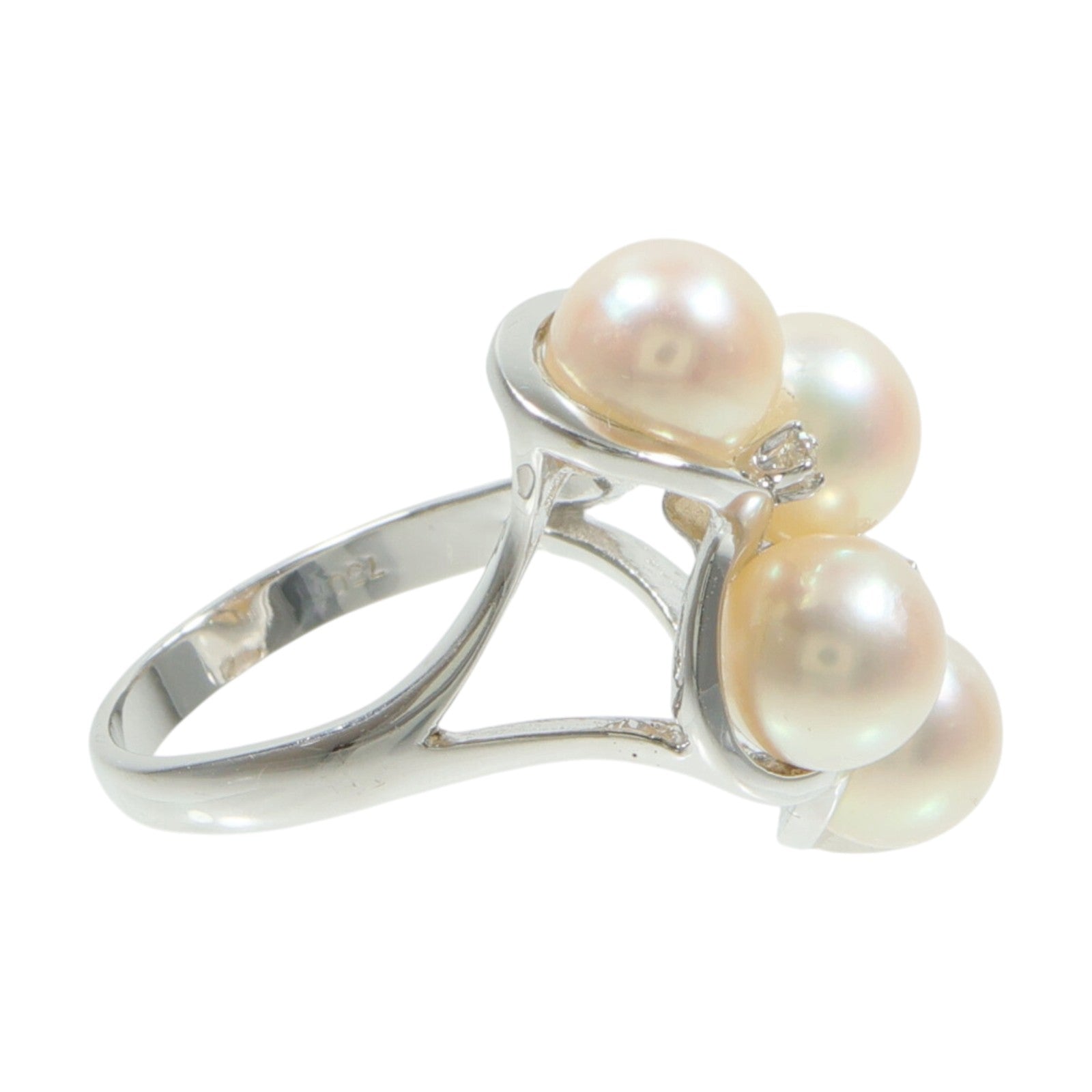 JEWELRY 18K白金Pearl Diamond Ring
