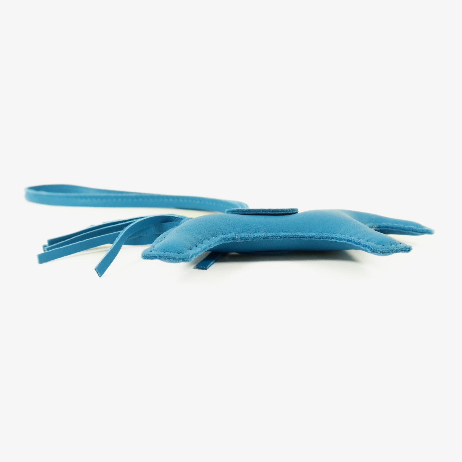 HERMES Milo皮革Rodeo PM掛飾Bleu France