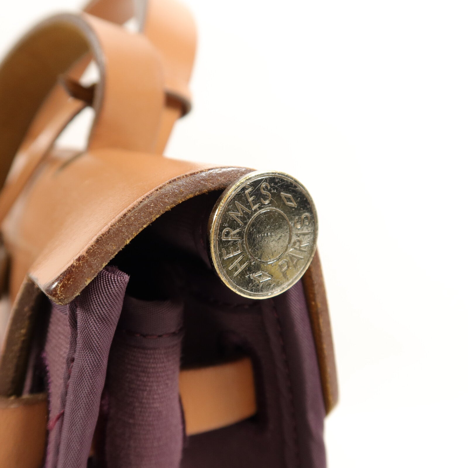 HERMES 帆布Herbag PM手挽肩背兩用袋Anemone