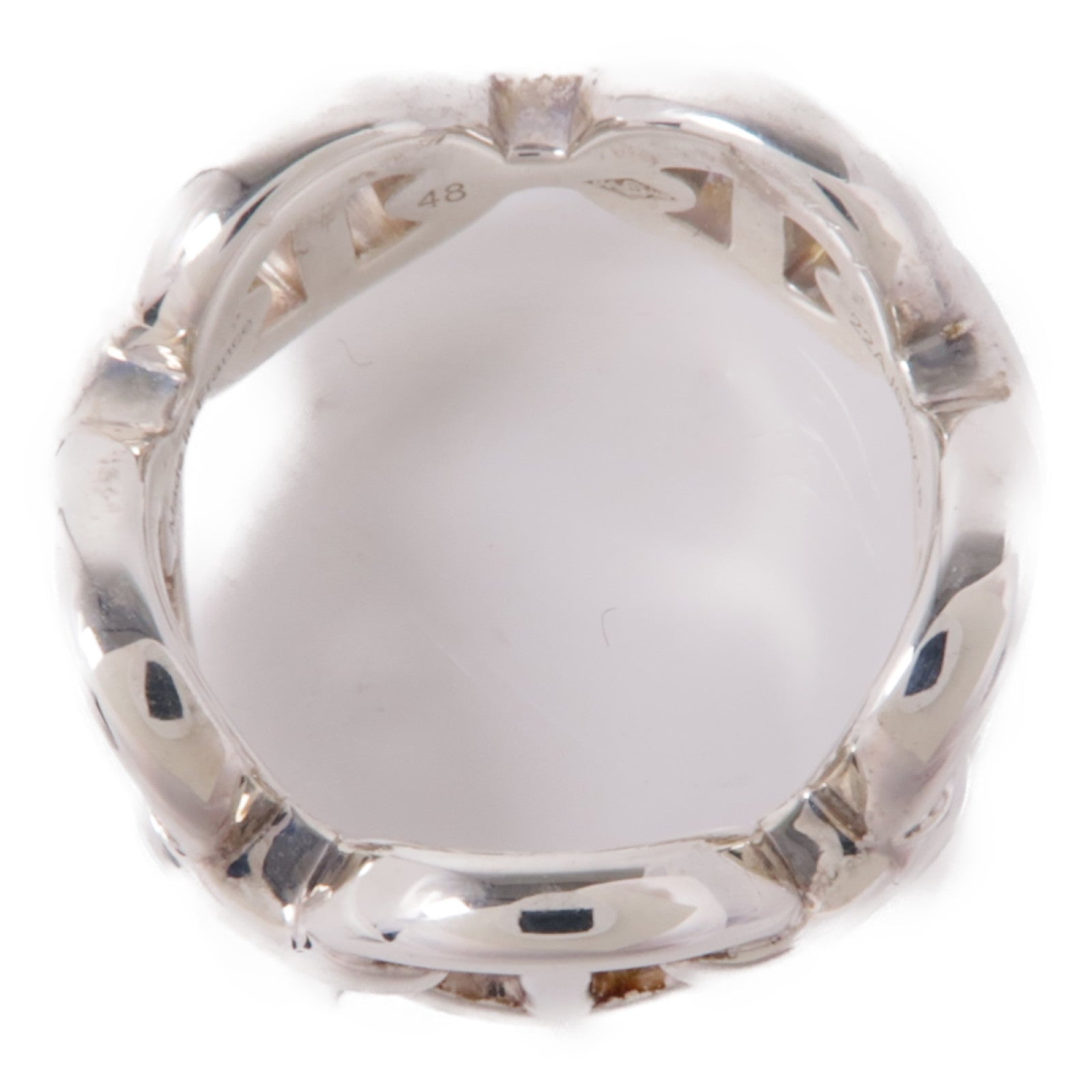 HERMES 925純銀Chaine d'ancre Enchainee Ring戒指US#4.5