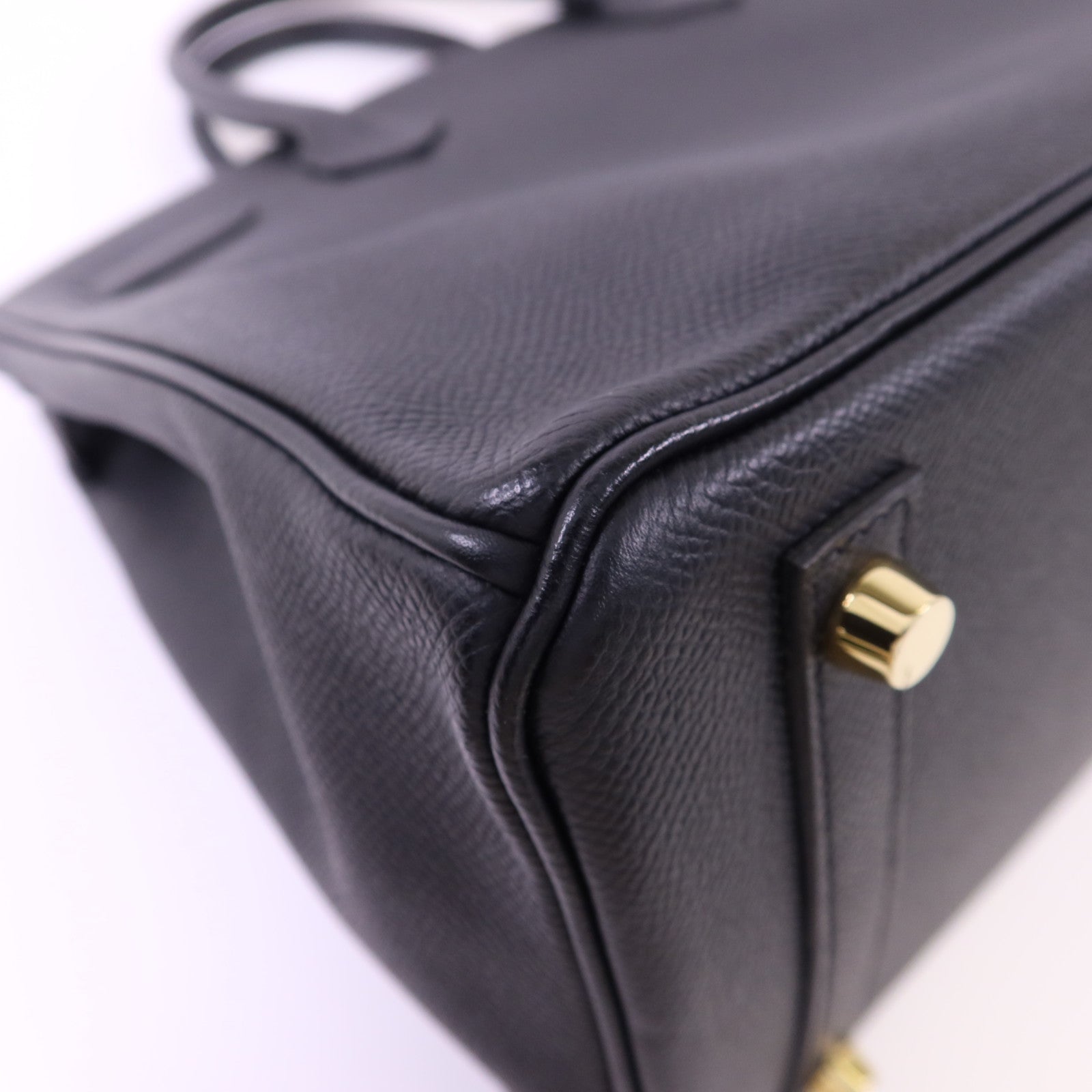 HERMES Epsom皮革Birkin 30金扣手挽袋Noir