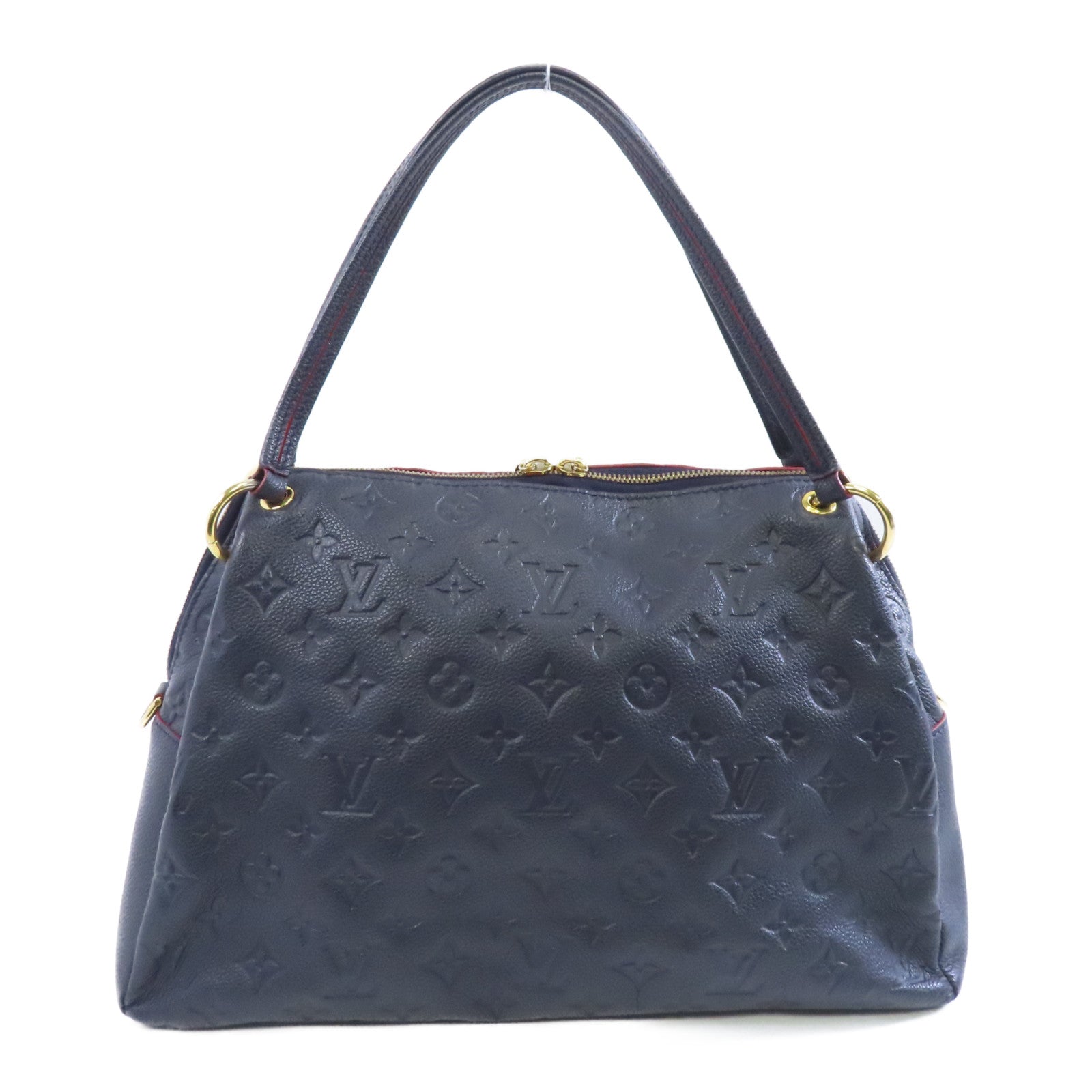LOUIS VUITTON Monogram Empreinte Ponthieu PM金扣手挽肩背兩用袋深藍色