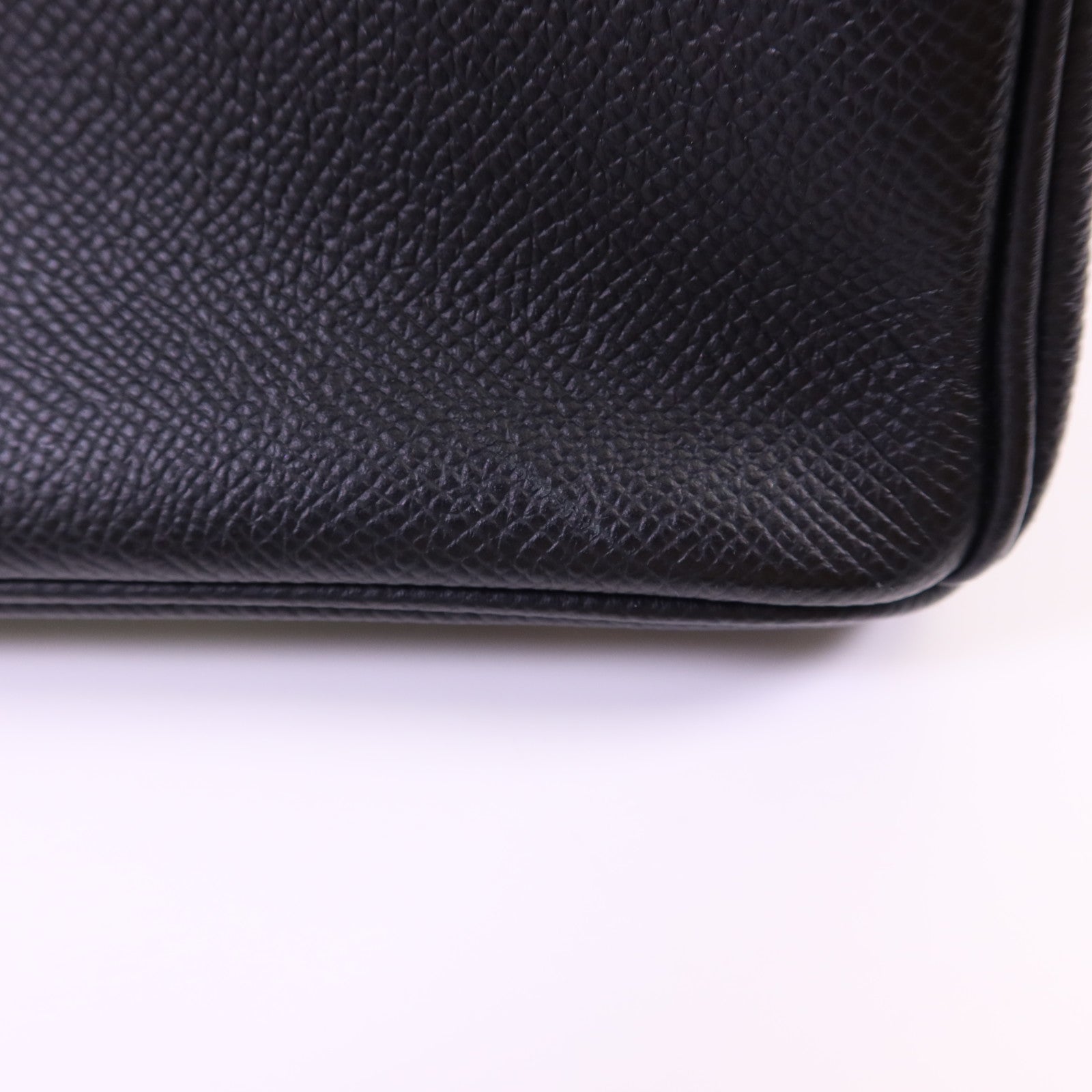 HERMES Epsom皮革Birkin 30金扣手挽袋Noir