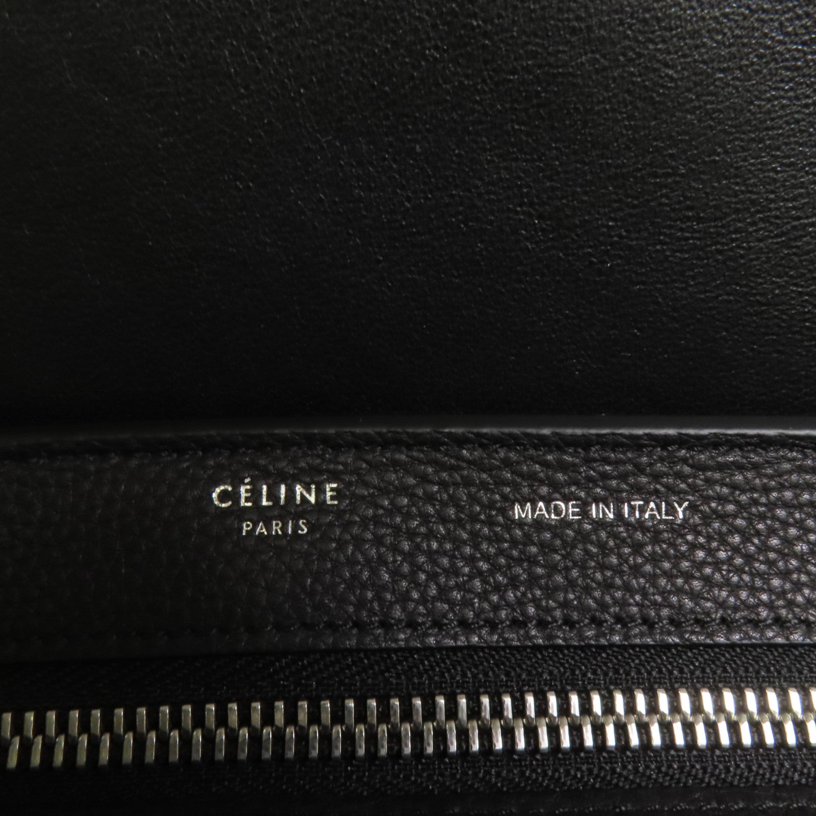 CELINE 牛皮皮革Trapeze銀扣手挽肩背兩用袋