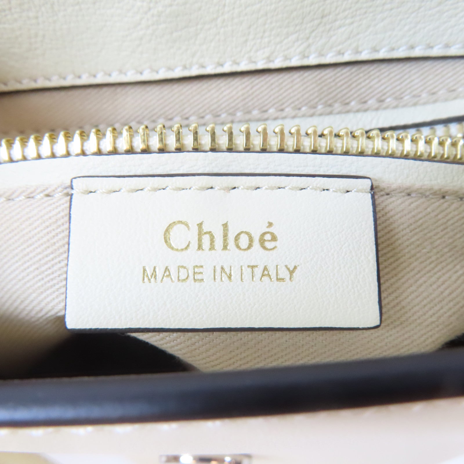 Chloe 牛皮皮革Faye Backpack金扣肩背背包兩用袋米色