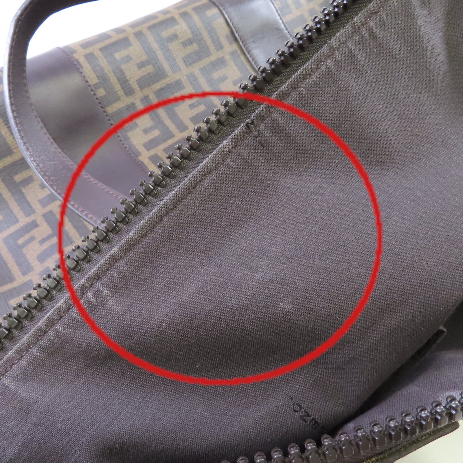 FENDI 塗層帆布Zucca Large Tote Bag肩背袋啡色