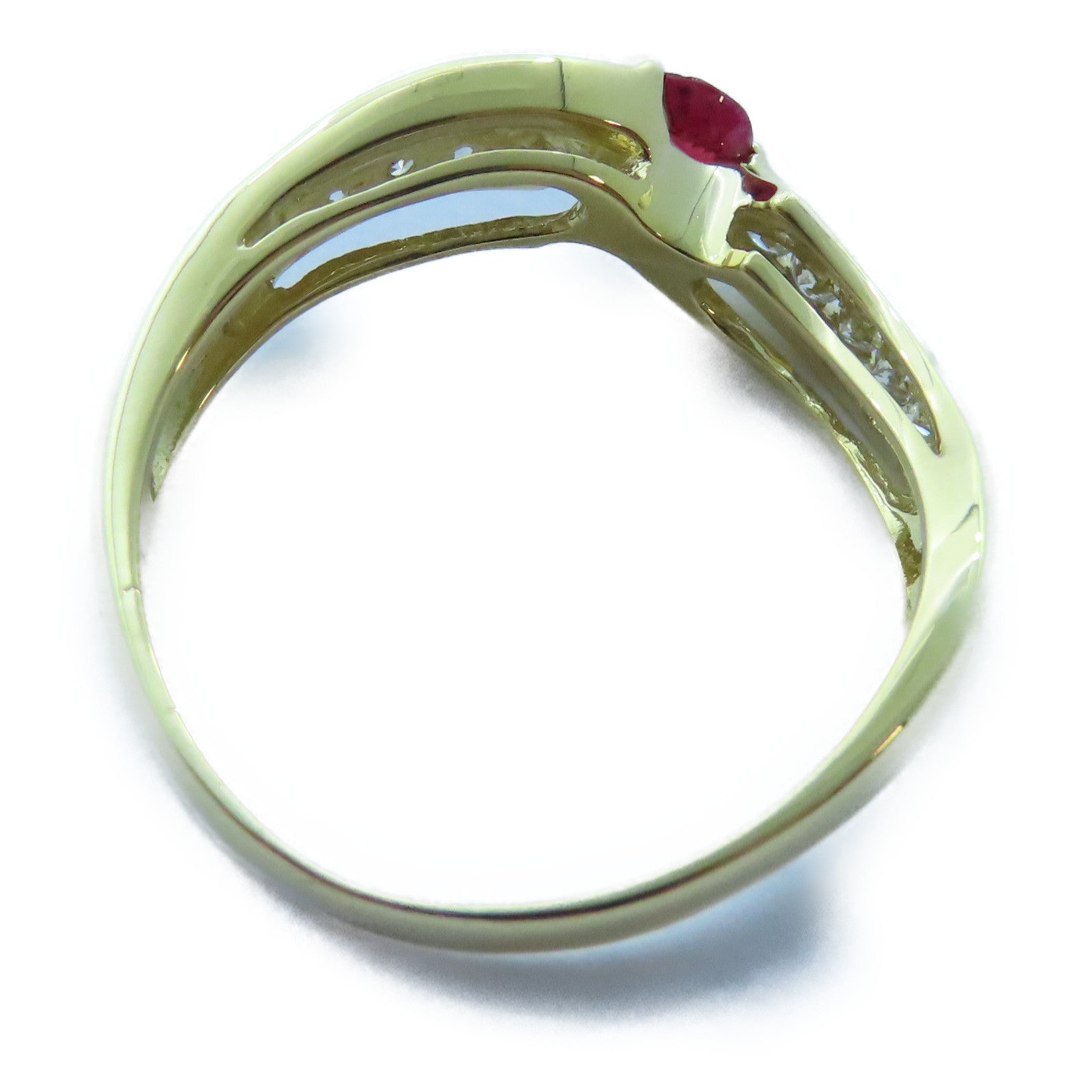 JEWELRY 【激減優惠】18K黃金Ruby/Diamond Ring 0.26ct紅寶石/0.30ct鑽石戒指US#8