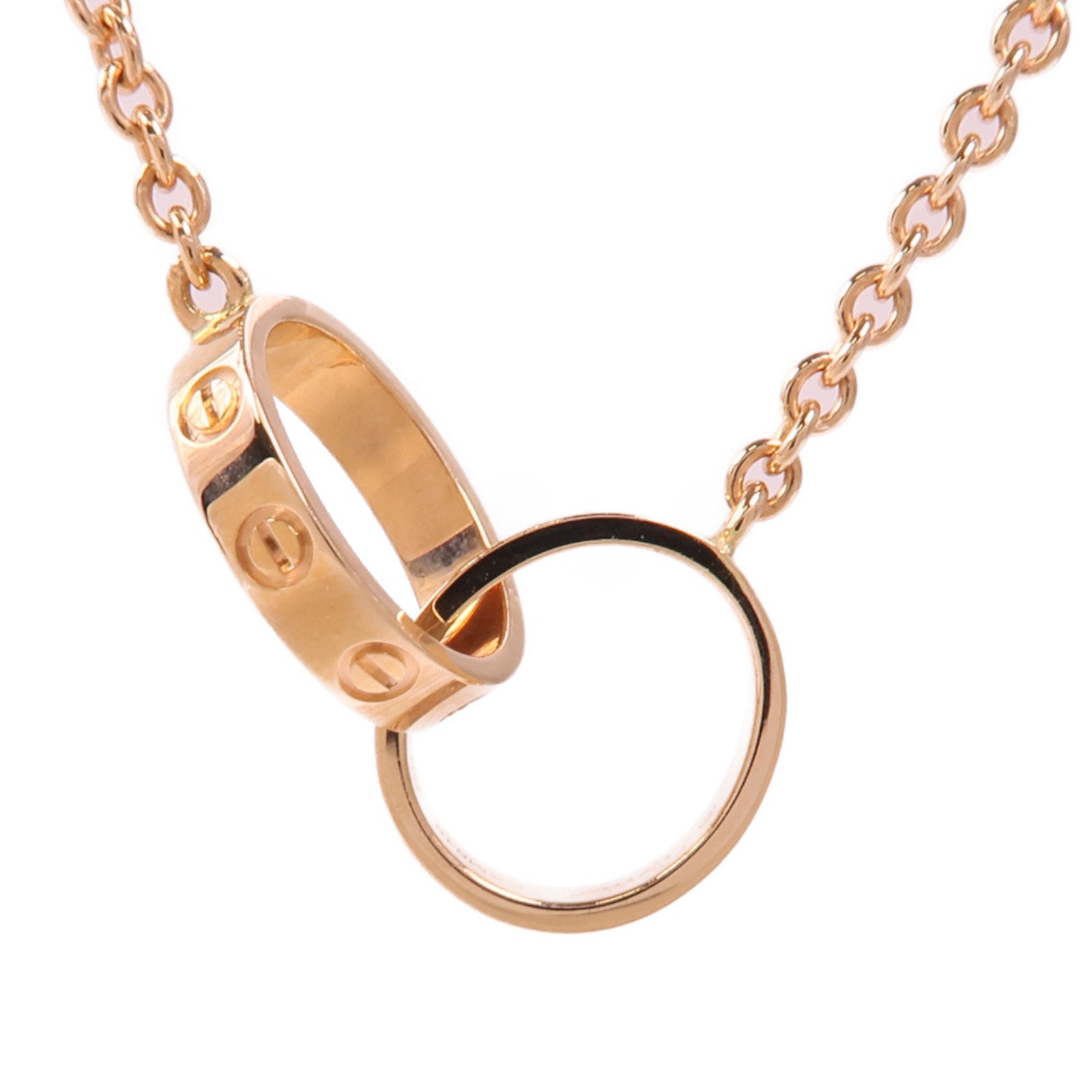 CARTIER 18K玫瑰金Love Necklace項鍊