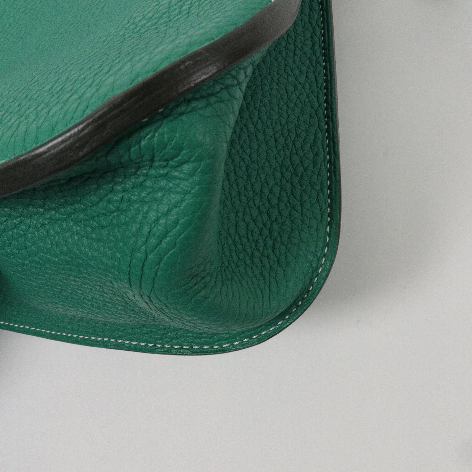 HERMES Clemence皮革Halzan 31手挽肩背兩用袋Menthe