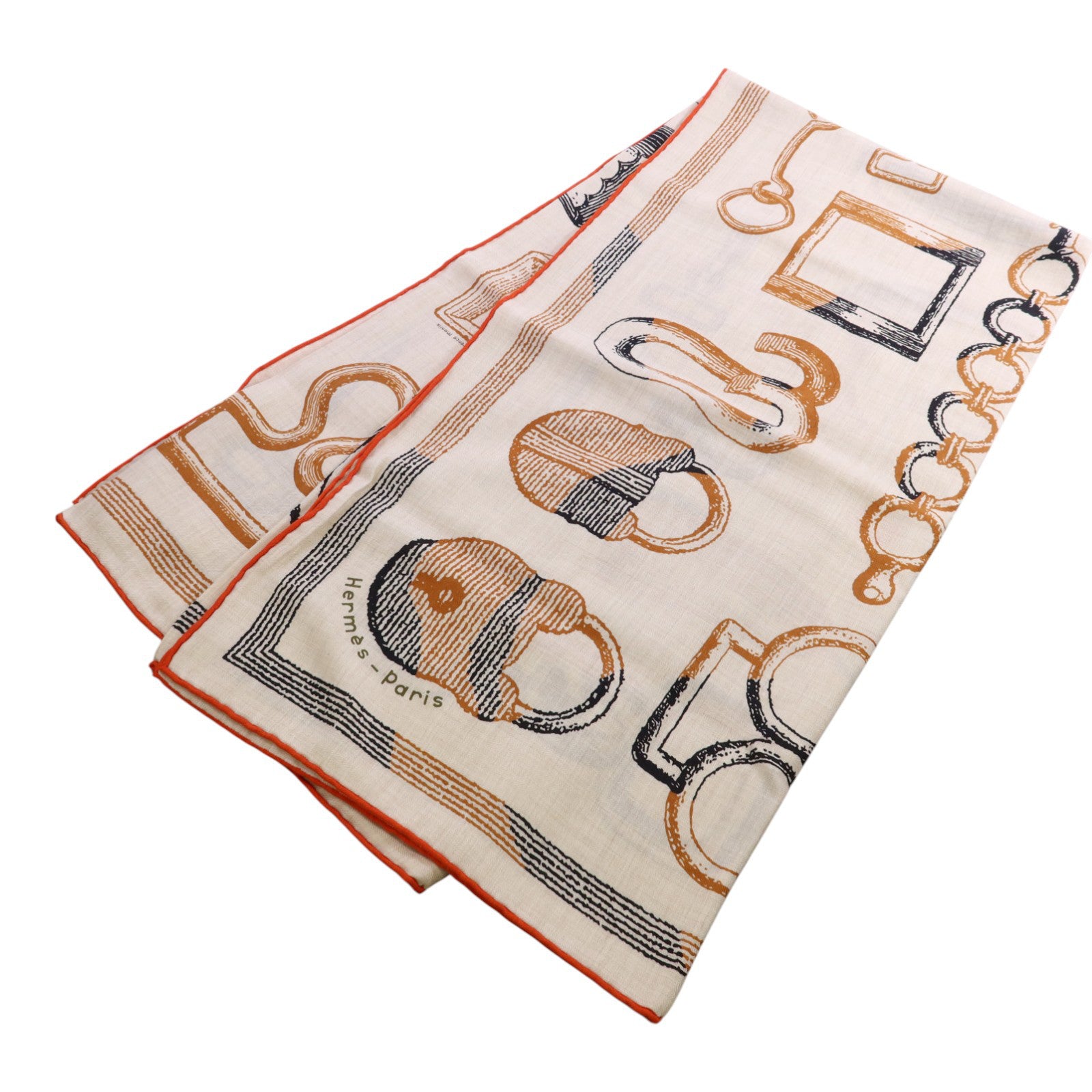 HERMES 【激減優惠】羊絨/絲質Mors A Jouets Bandana Shawl 140x140絲巾